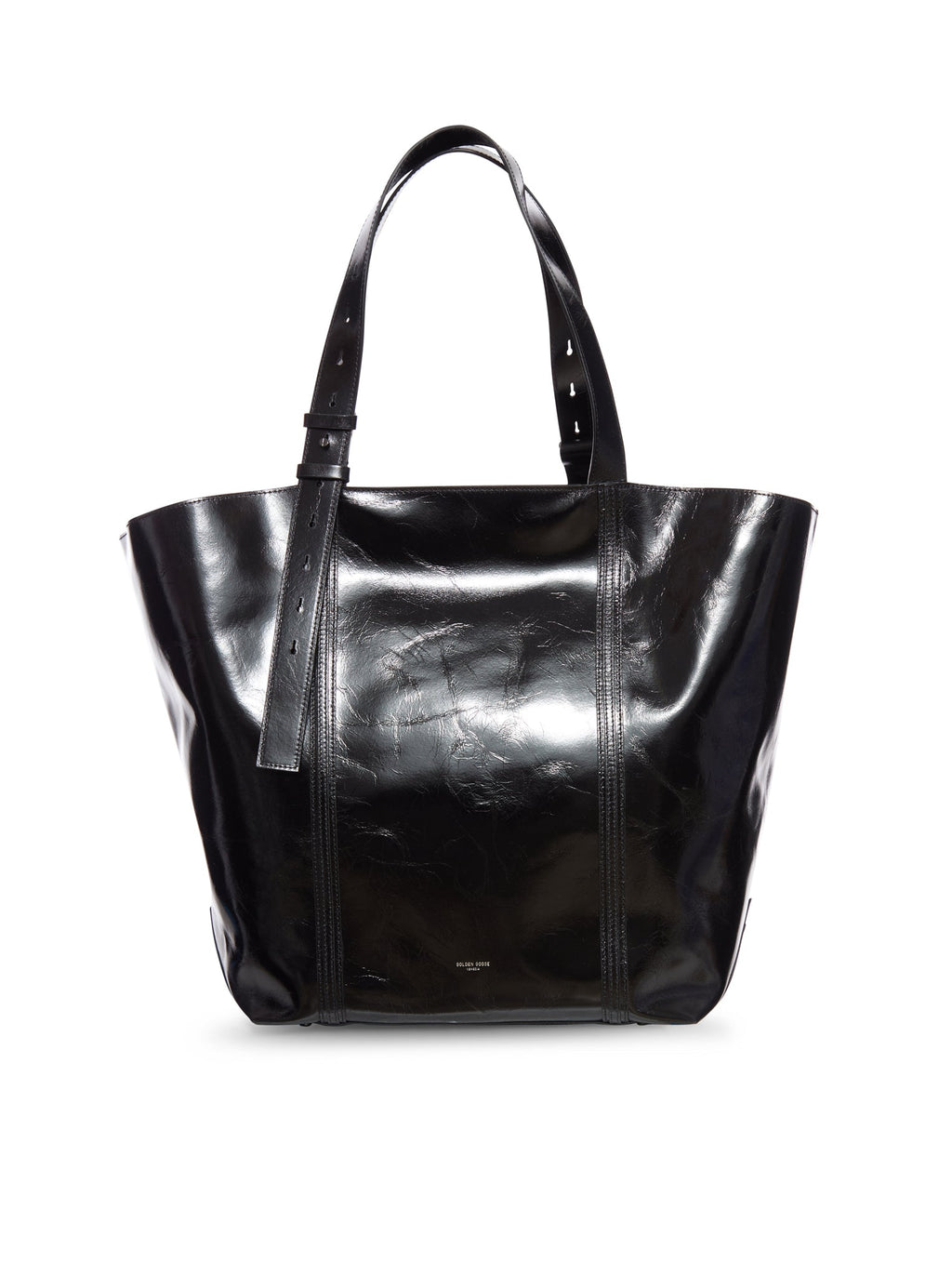 Shiny Leather Tote Bag Golden goose оригінал – Купити в Україні – боковий вид