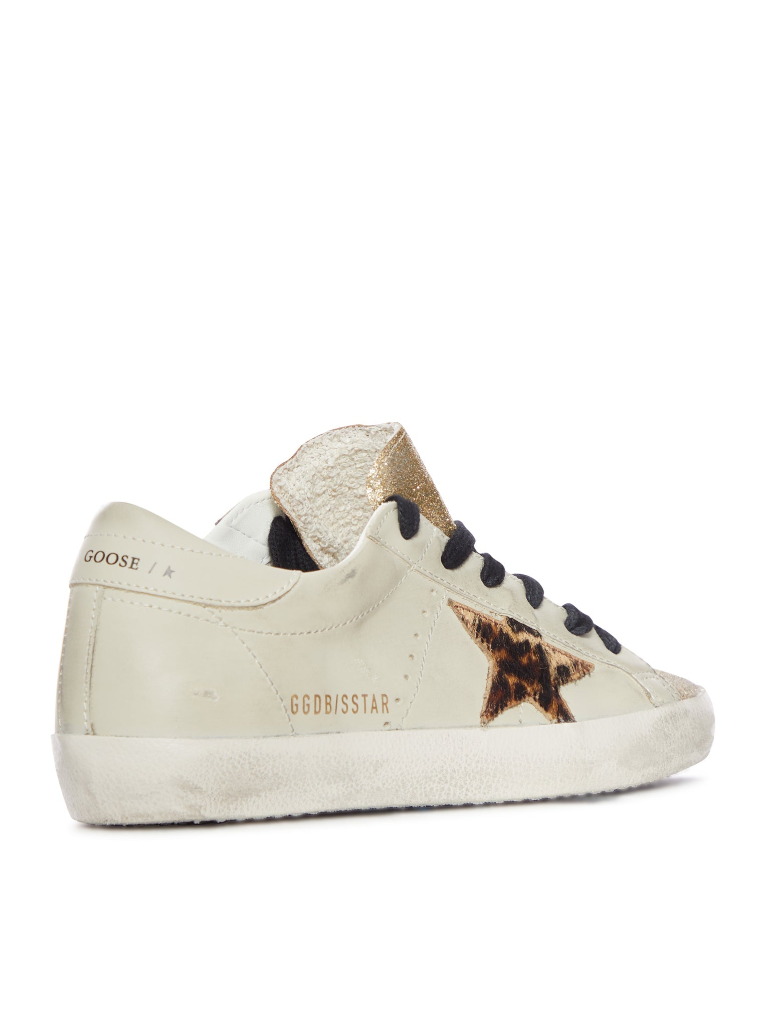 Superstar Sneaker In Leather With Leopard Star And Glitter Tongue Golden goose оригінал – Купити в Україні – детальний вид