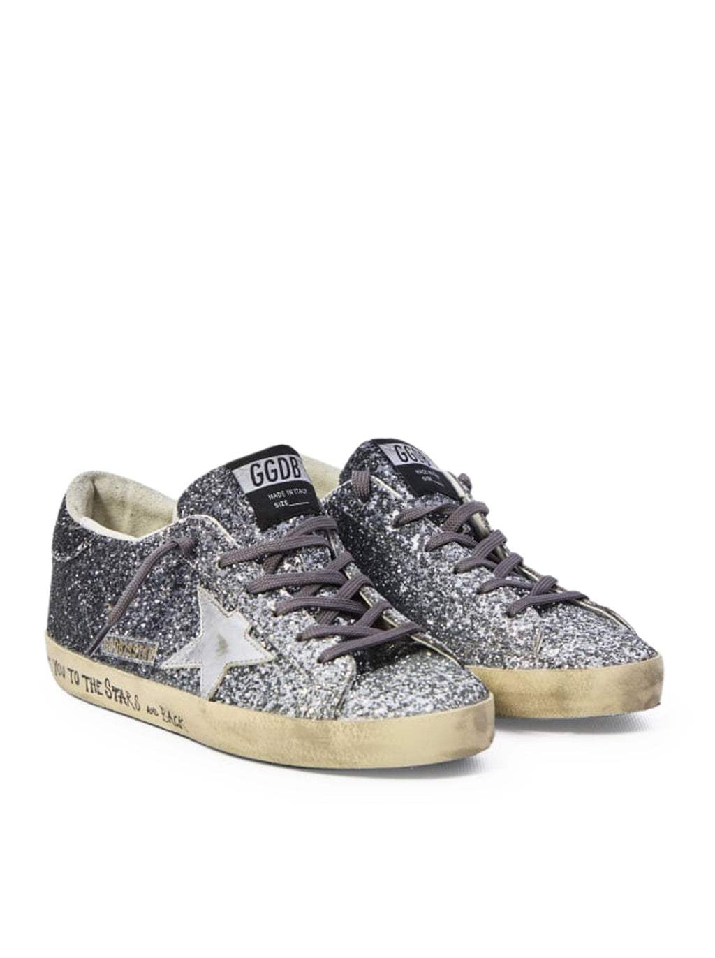 Super-Star Sneakers With Glitter Golden goose оригінал – Купити в Україні – вид ззаду