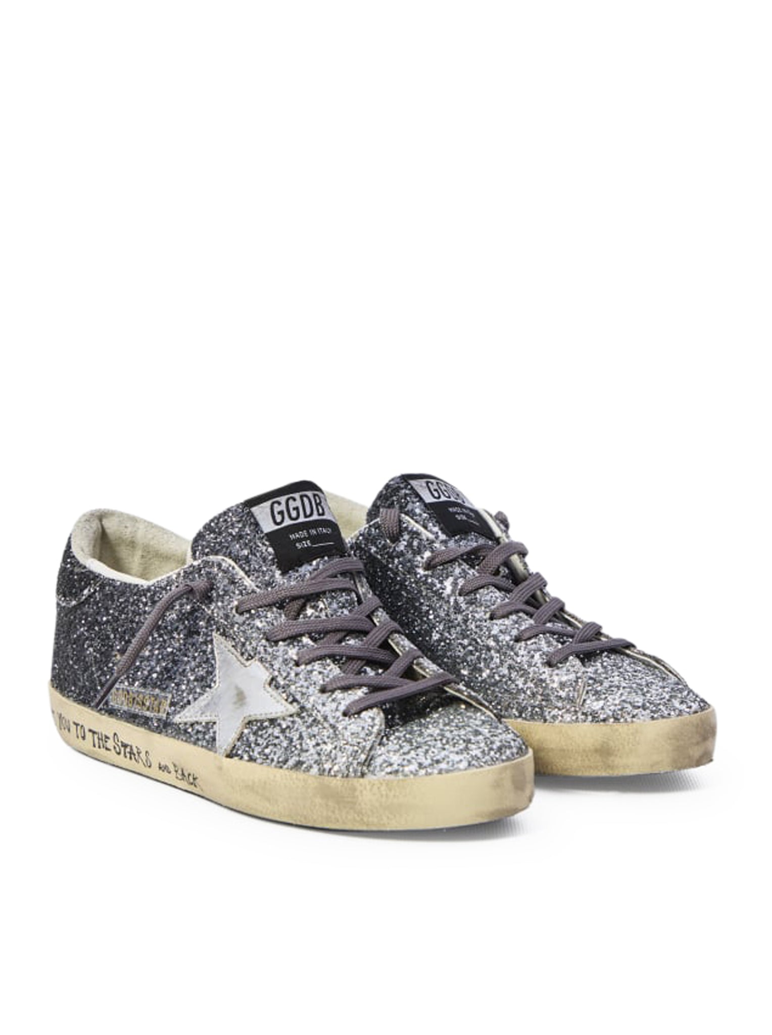 Super-Star Sneakers With Glitter Golden goose оригінал – Купити в Україні – вид ззаду