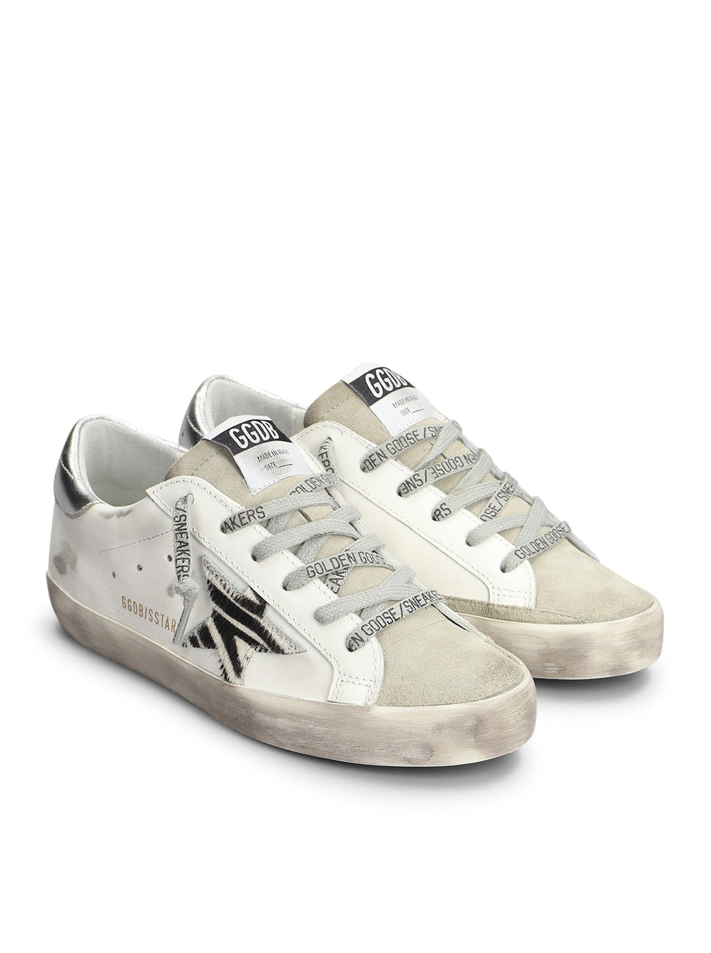 Super-Star In White Leather And Suede Golden goose – Гарантія оригінальності – вид ззаду