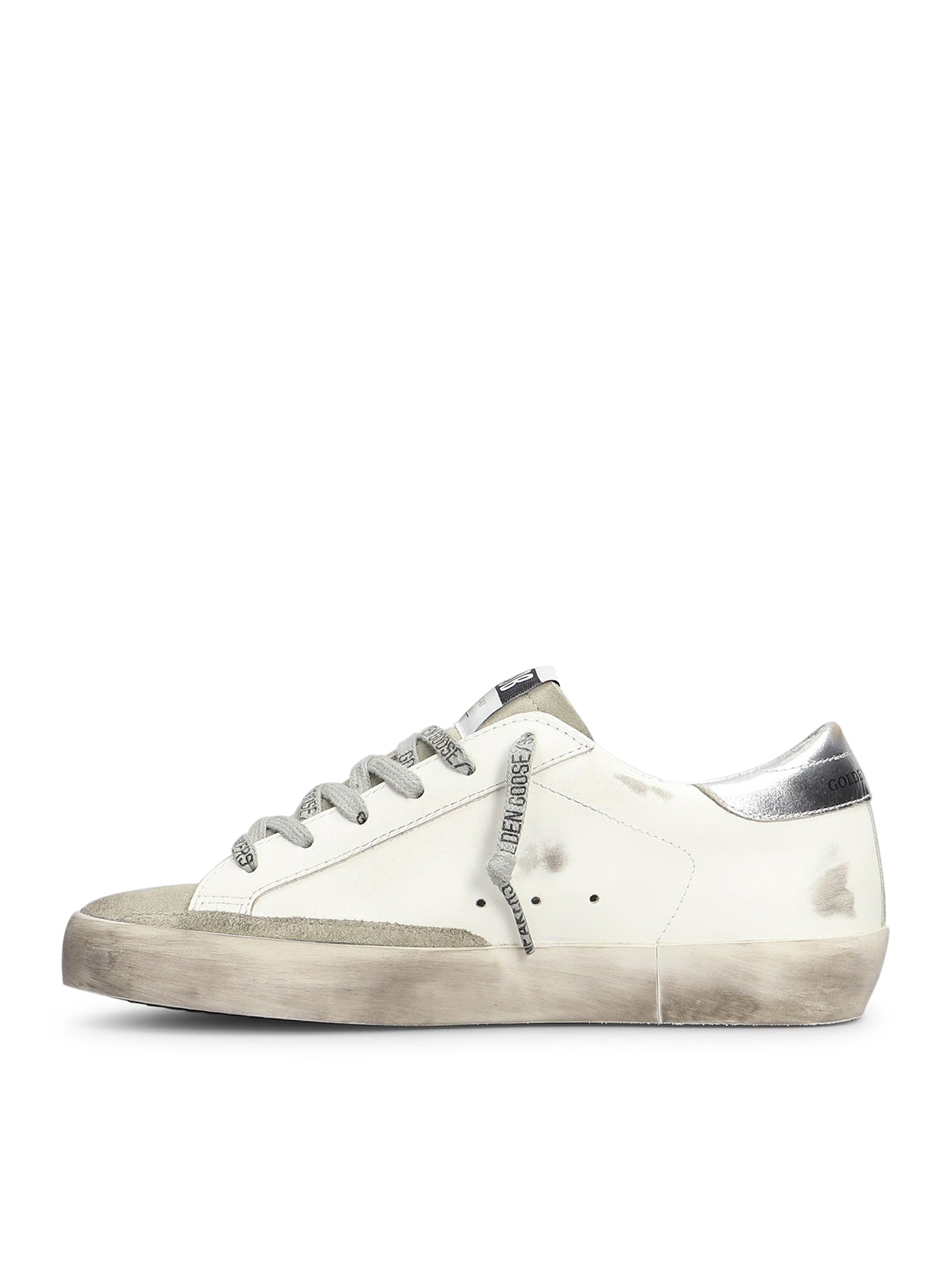 Super-Star In White Leather And Suede Golden goose – Гарантія оригінальності – детальний вид