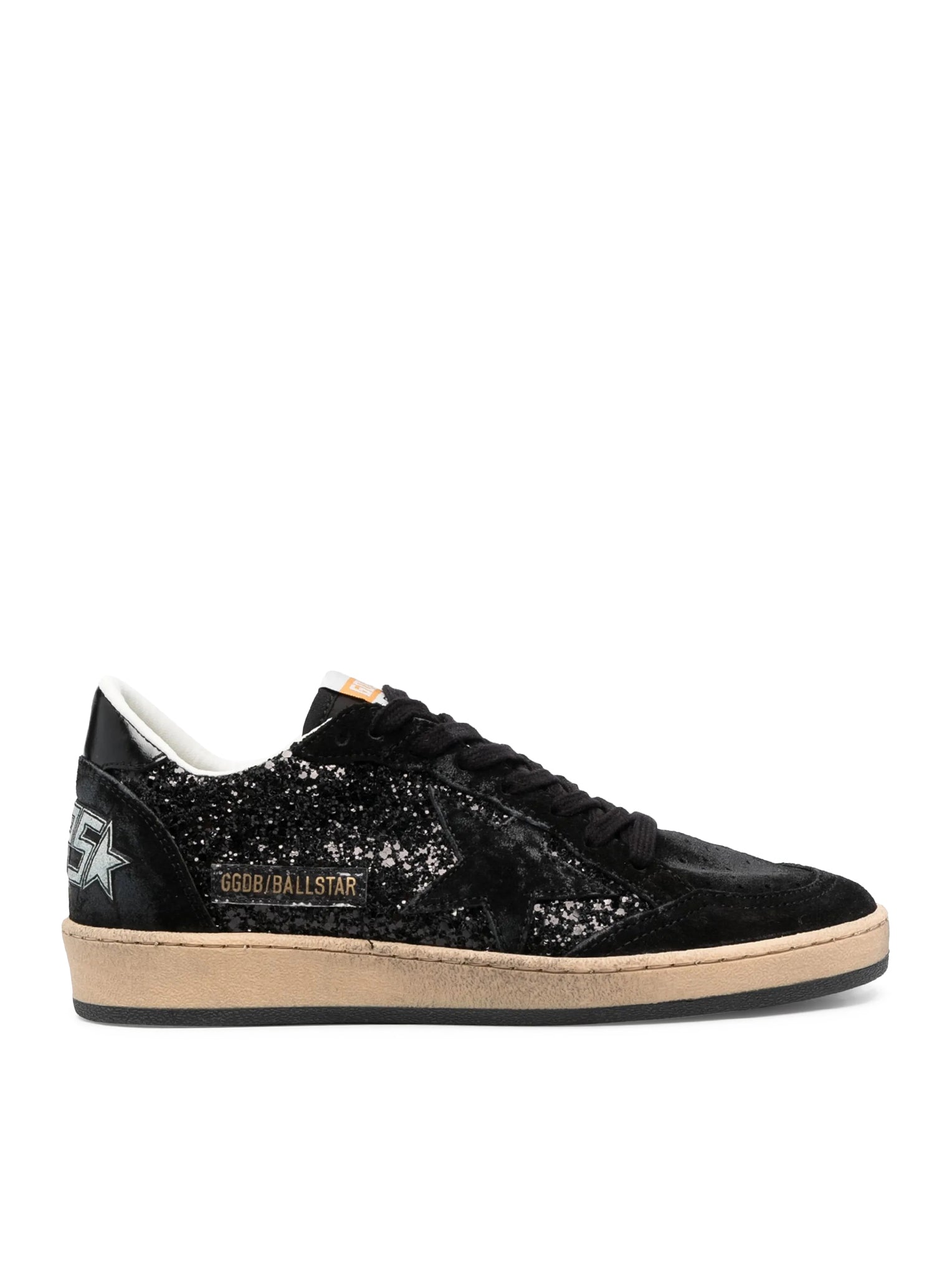 Sneakers Ball-Star In Suede E Glitter Golden goose оригінал – Купити в Україні – боковий вид