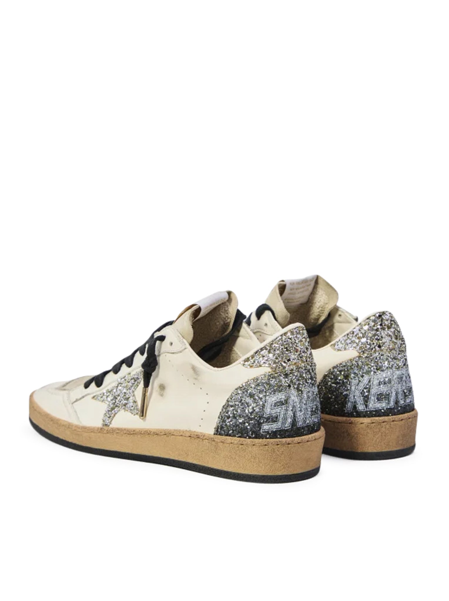 Оригінальна Ball-Star Sneakers In Leather And Glitter Golden goose – детальний вид