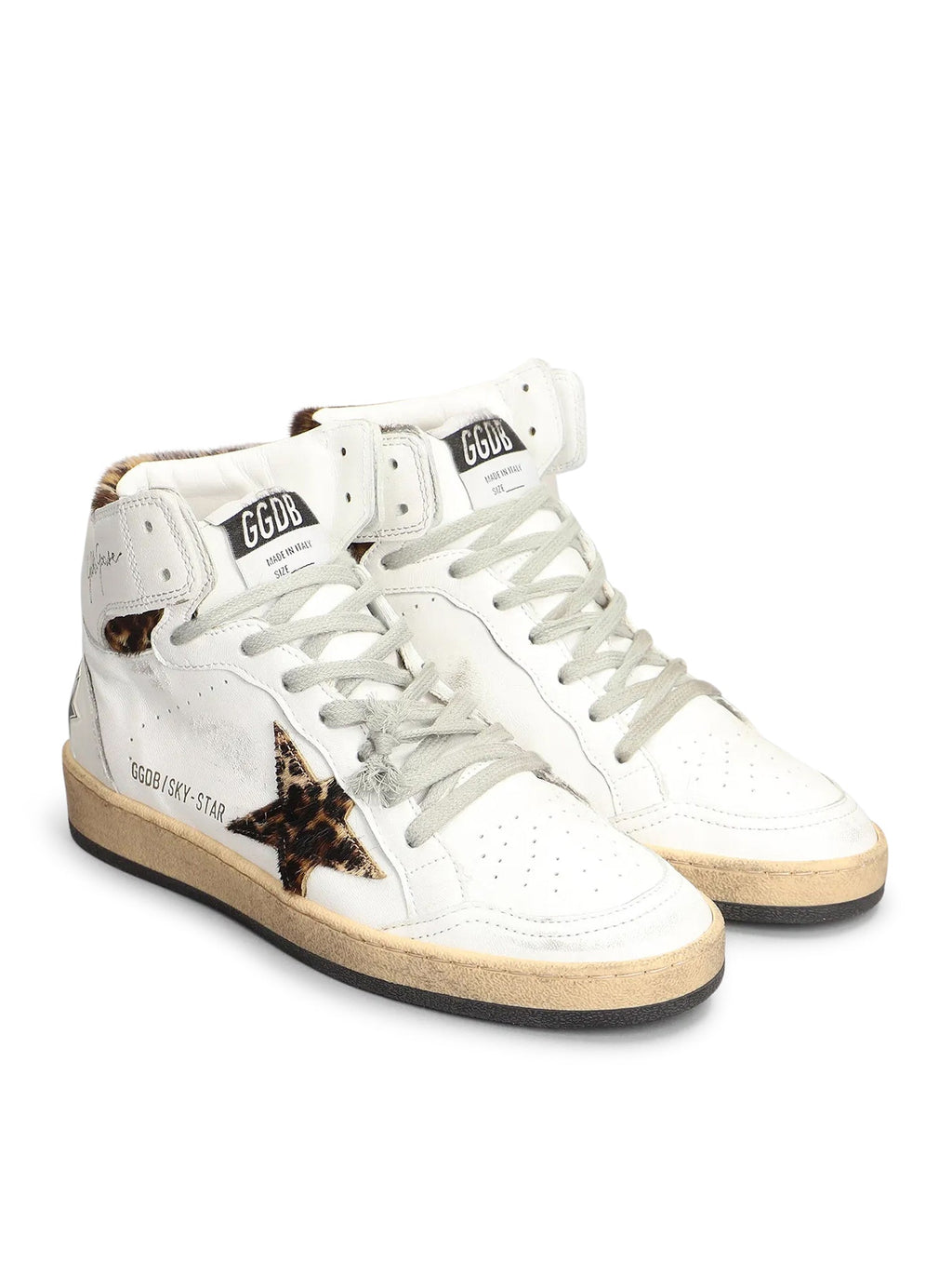Sky-Star Sneakers With Leo Ponyskin Inserts Golden goose оригінал – Купити в Україні – вид ззаду