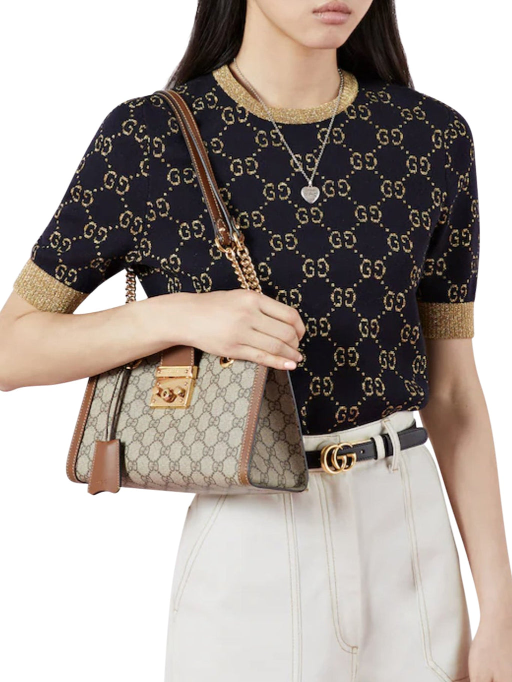 Оригінальна Medium Padlock Shopping Bag Gucci – вид ззаду