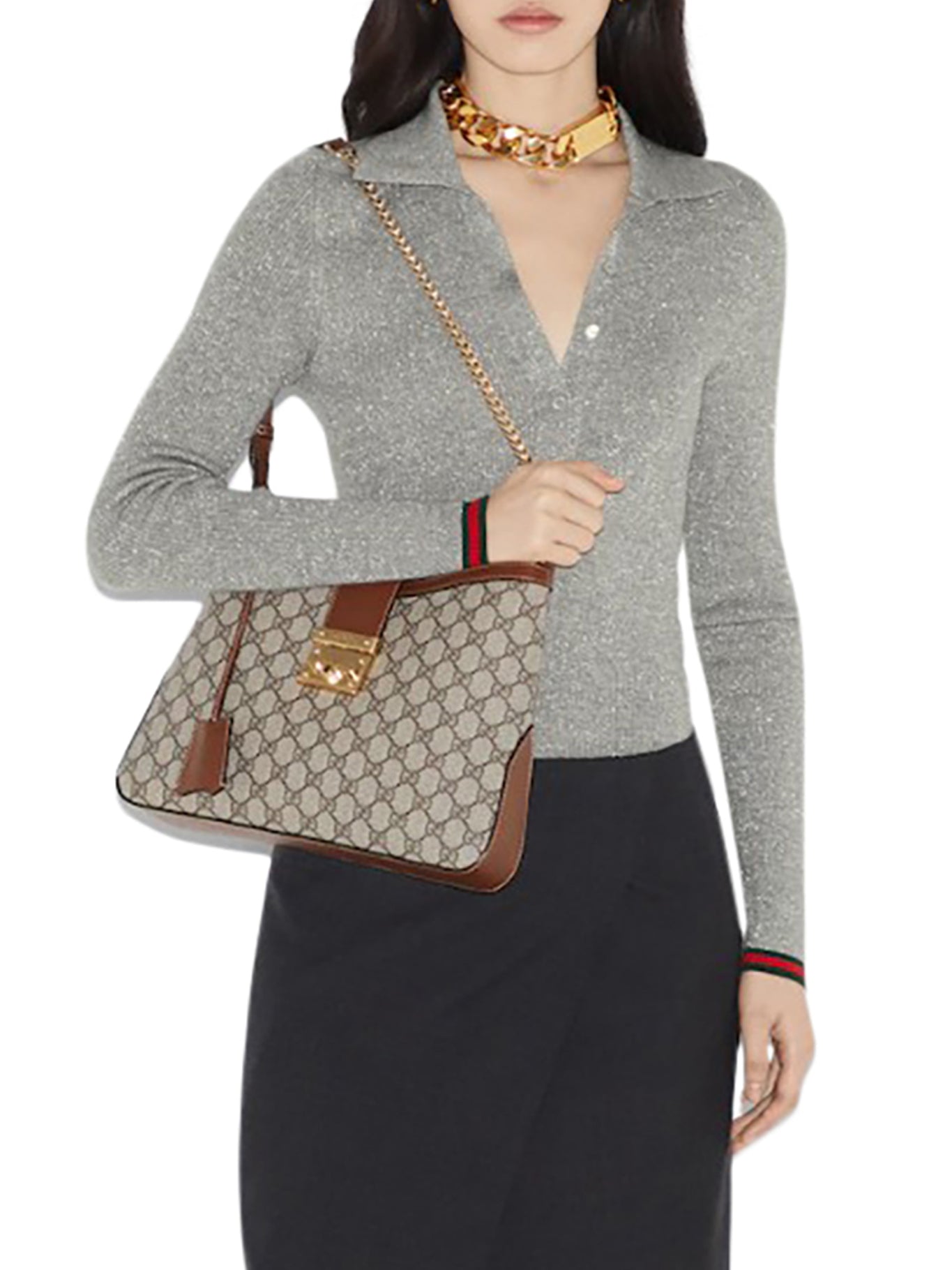 Large Padlock Shoulder Bag Gucci – Гарантія оригінальності – вид ззаду