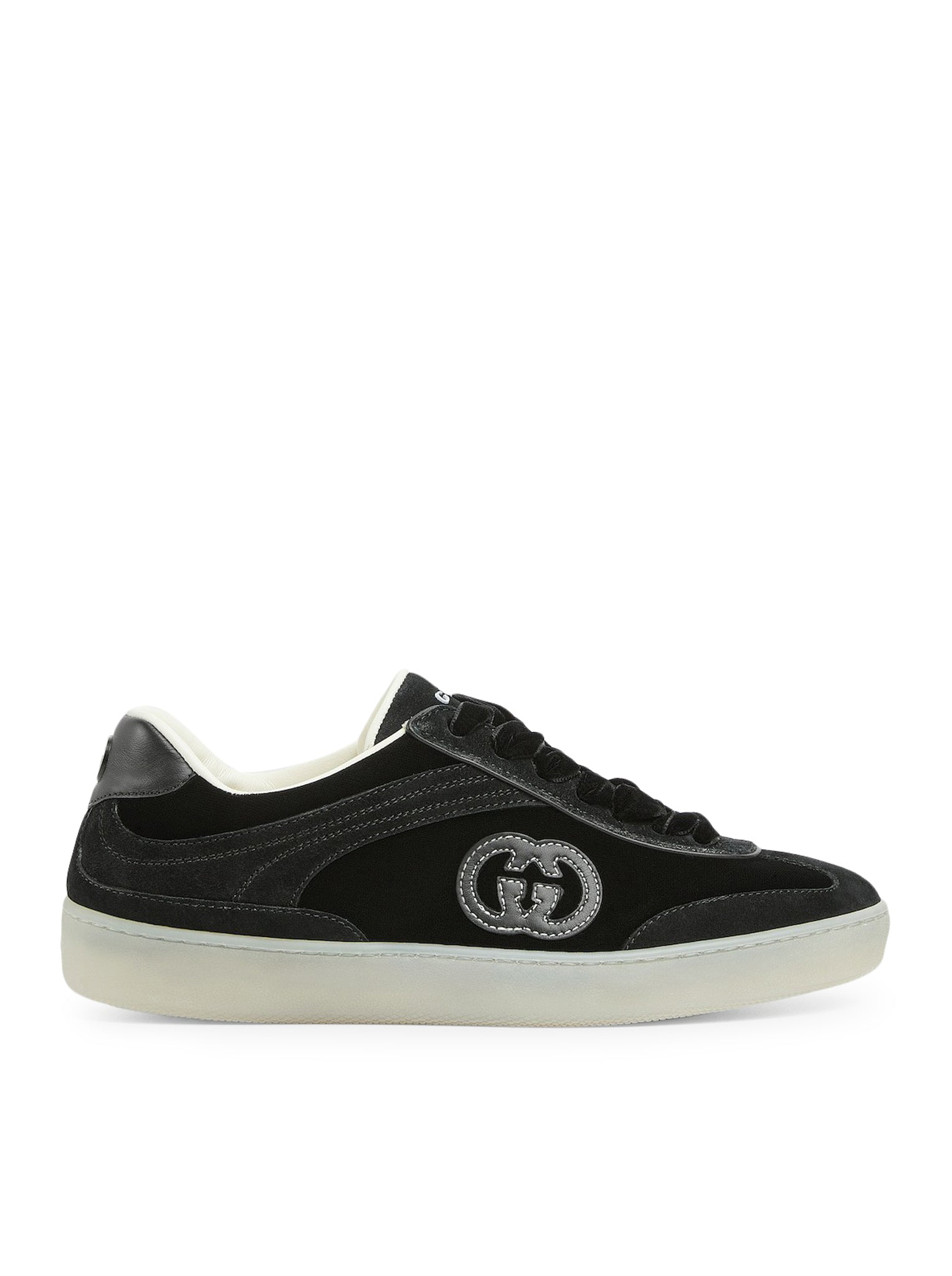 Black Velvet Sneakers Gucci оригінал – Купити в Україні – боковий вид
