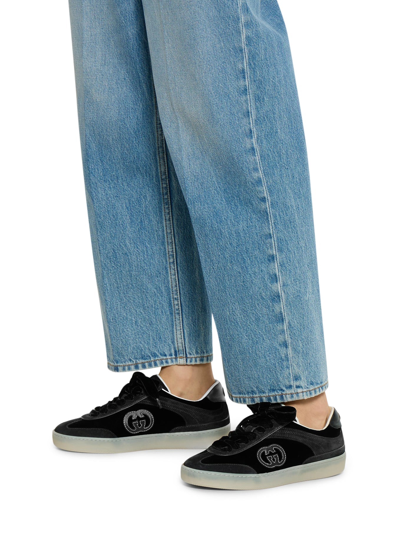 Black Velvet Sneakers Gucci оригінал – Купити в Україні – вид ззаду