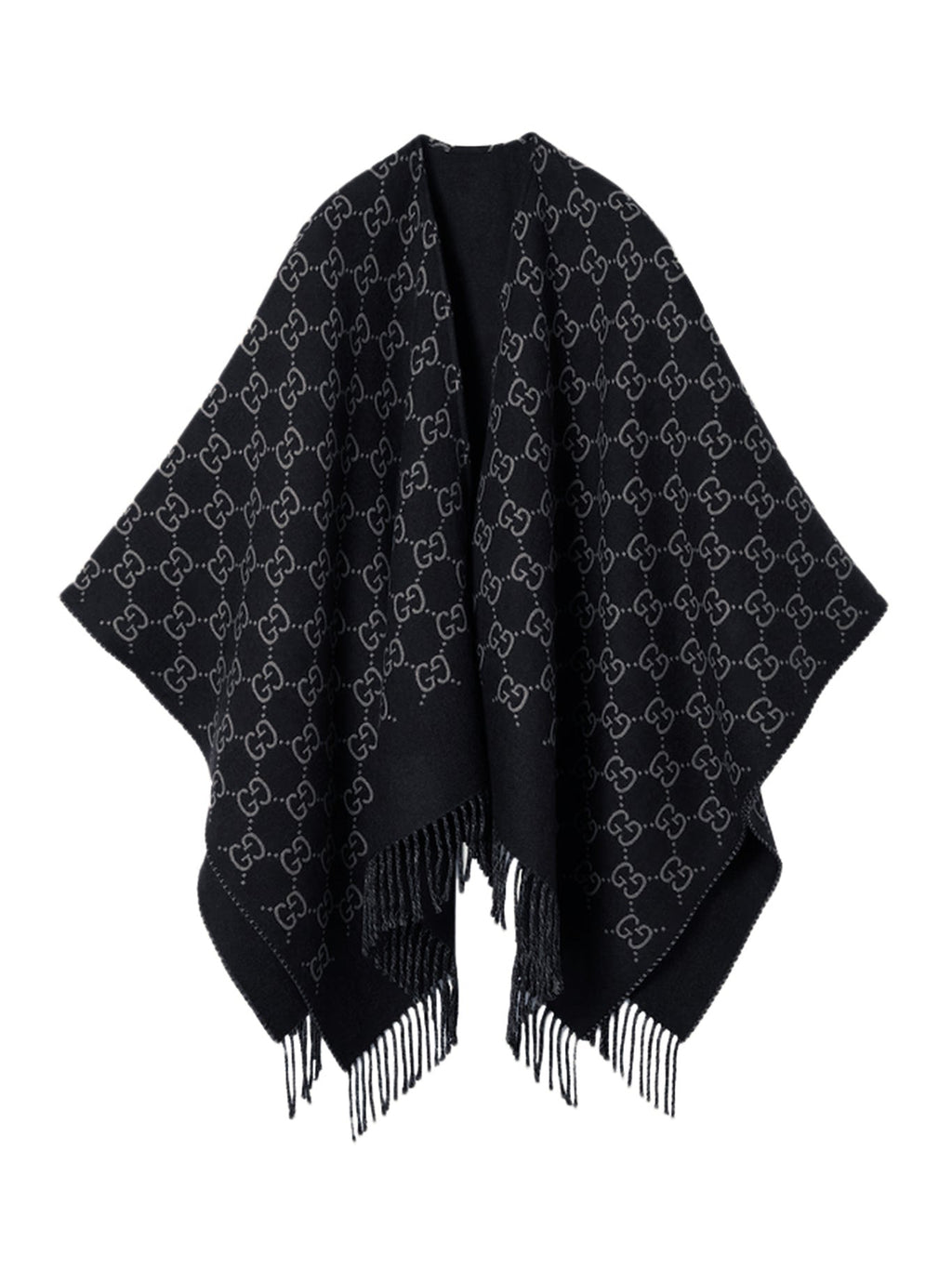 Gg Wool Jacquard Cape Gucci оригінал – Купити в Україні – боковий вид