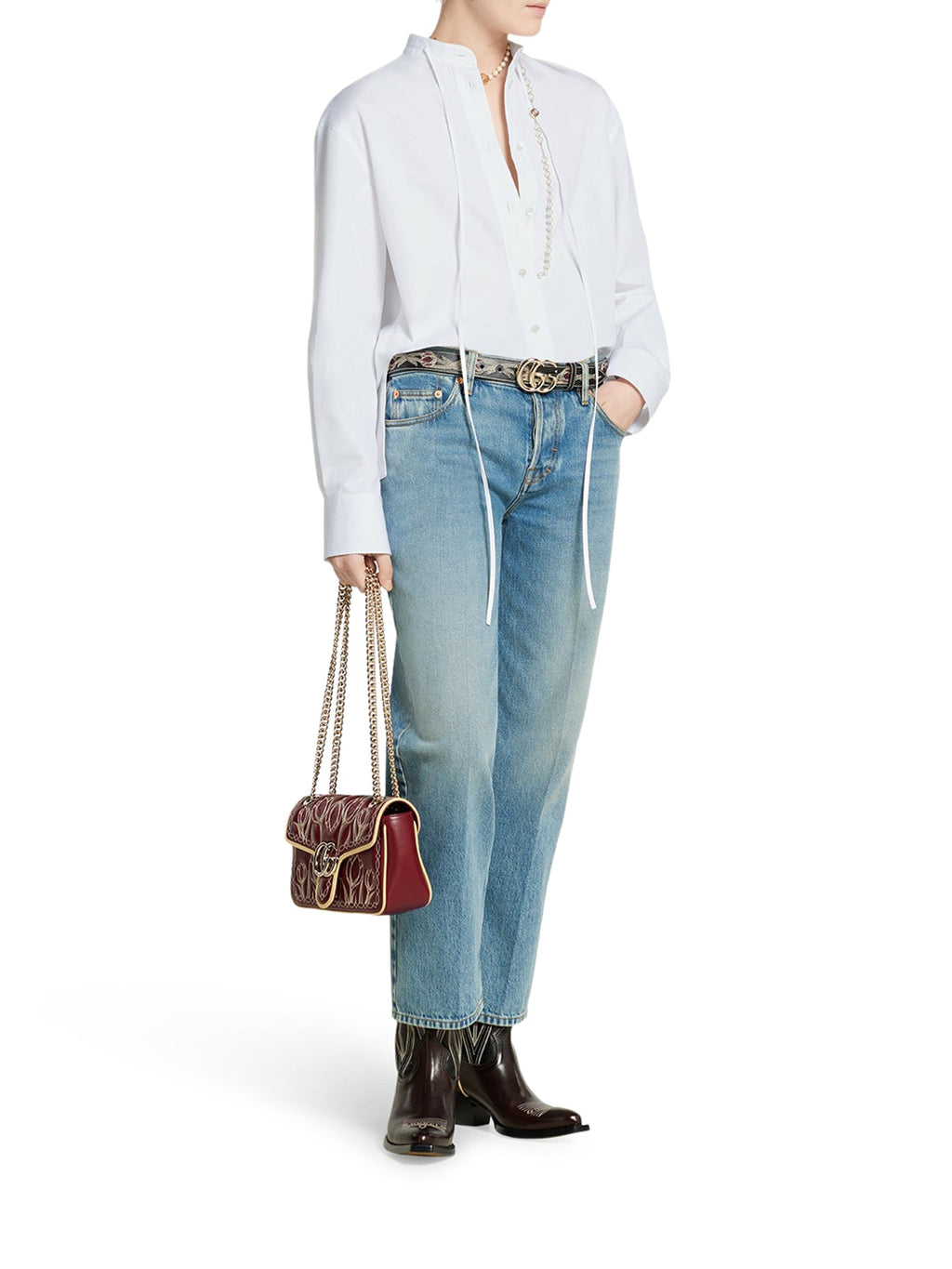 Straight Cut Denim Trousers Gucci – Гарантія оригінальності – вид ззаду