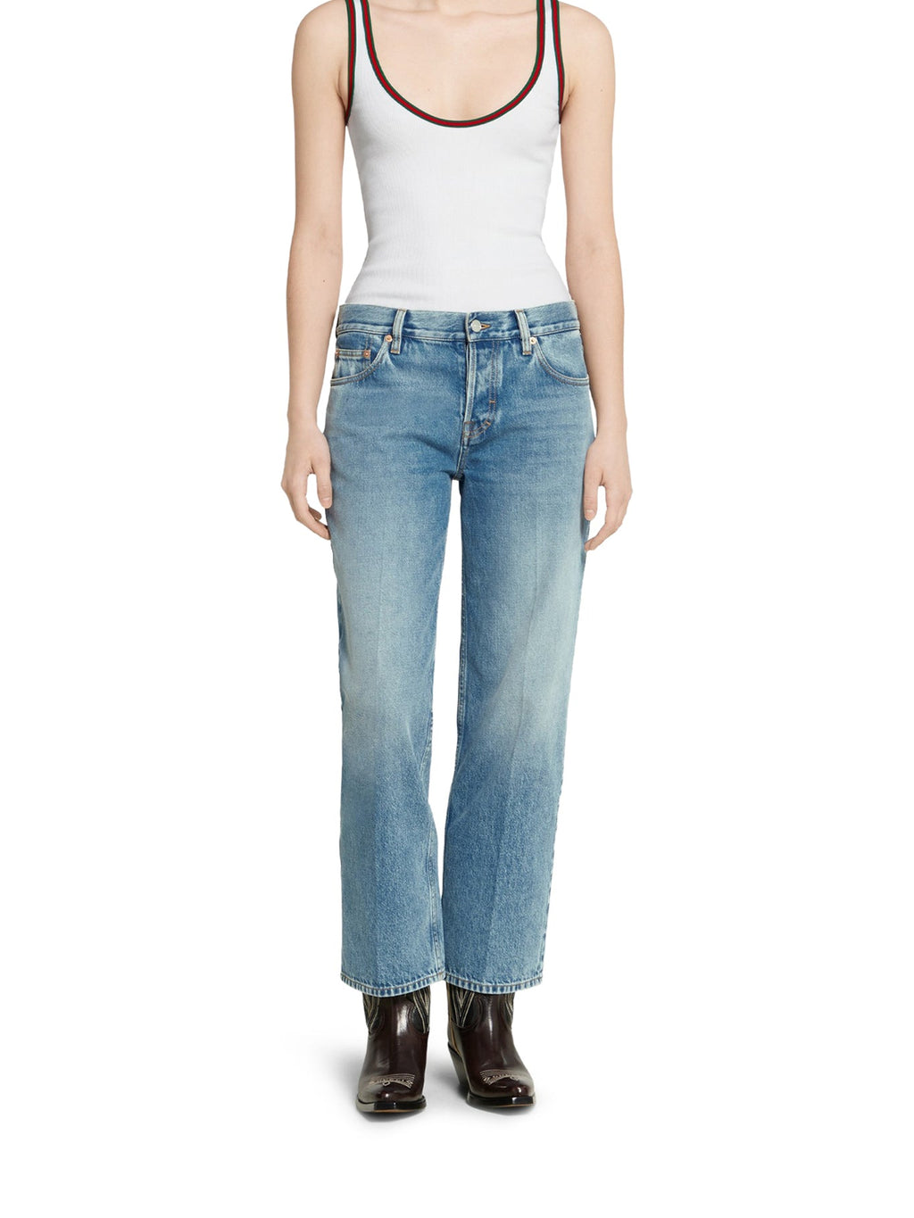 Straight Cut Denim Trousers Gucci – Гарантія оригінальності – детальний вид