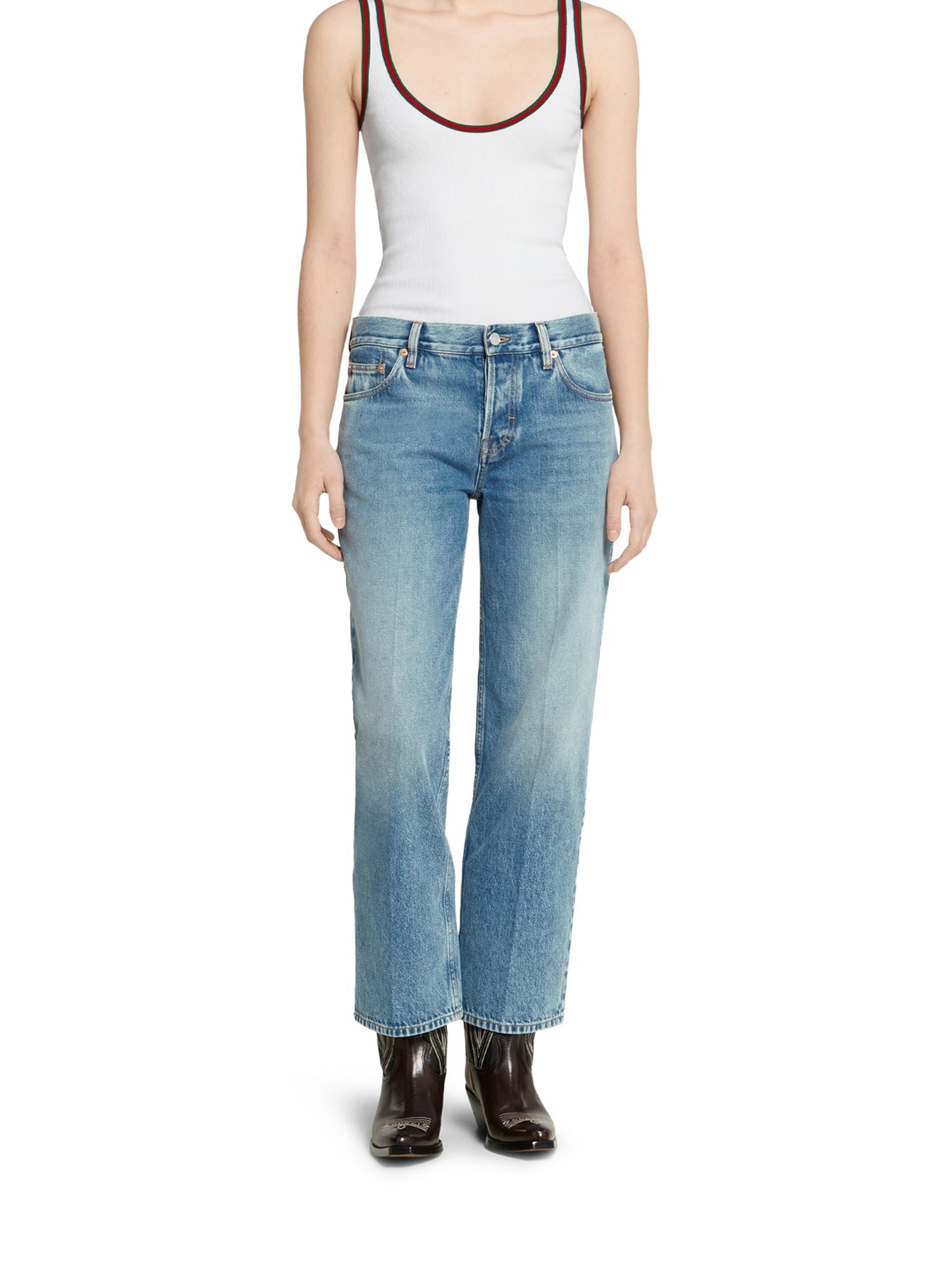Straight Cut Denim Trousers Gucci – Гарантія оригінальності – детальний вид