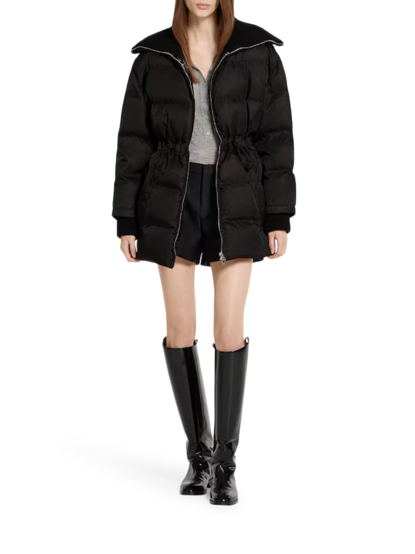 Оригінальна Padded Bomber Jacket With Gabardine Trim Gucci – вид ззаду