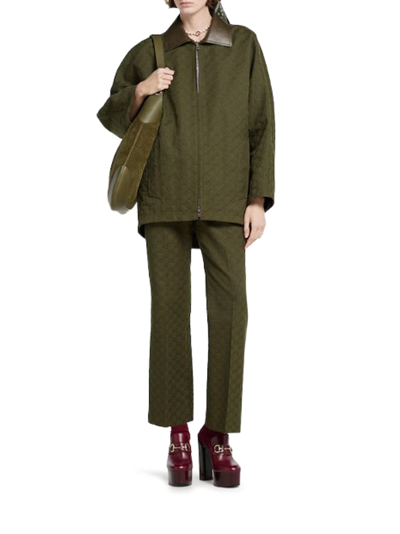 Оригінальна Gg Fabric Zip-Up Jacket Gucci – вид ззаду