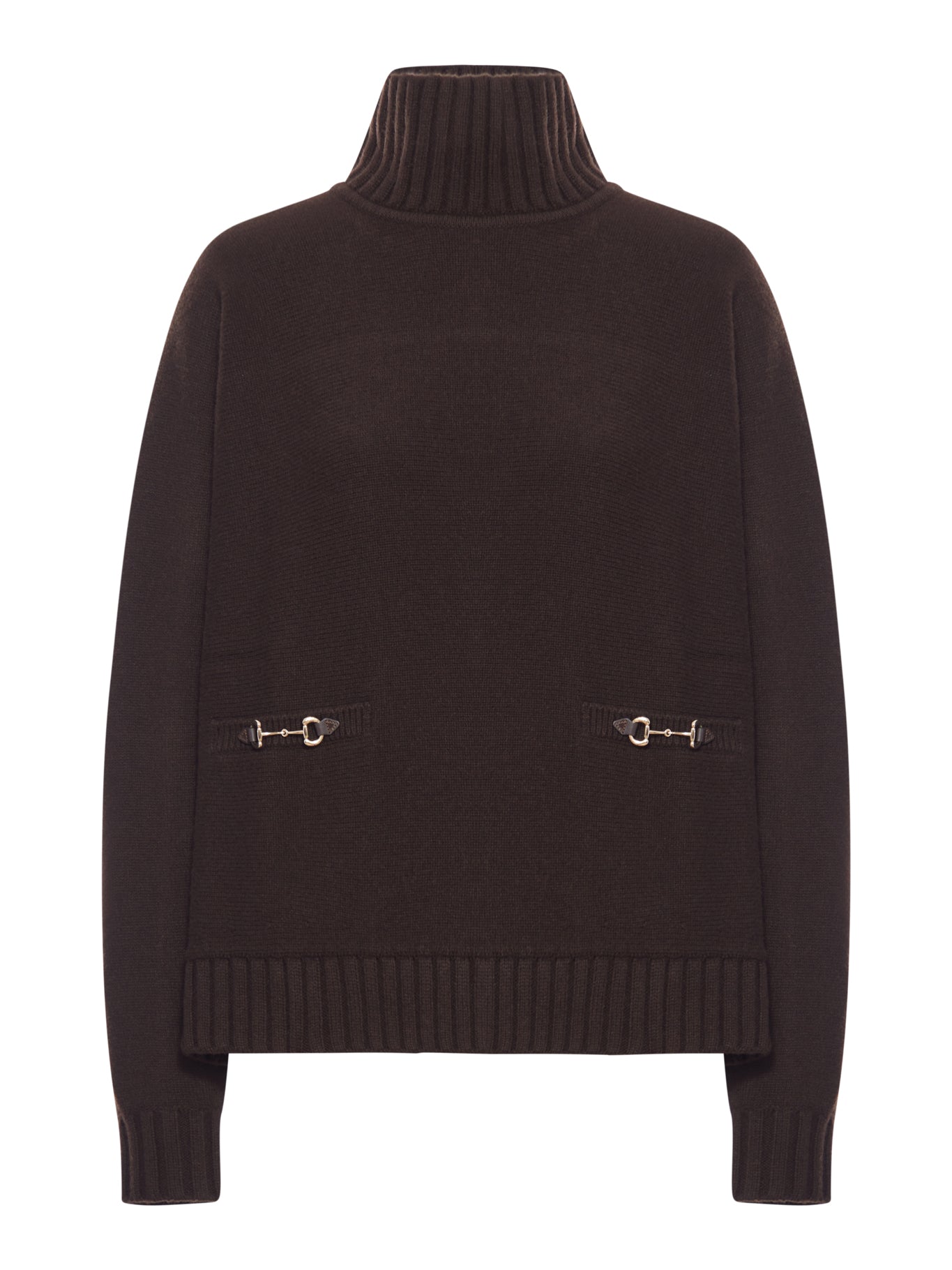 CASHMERE BLEND HIGH NECK SWEATER GUCCI – Гарантія оригінальності – боковий вид