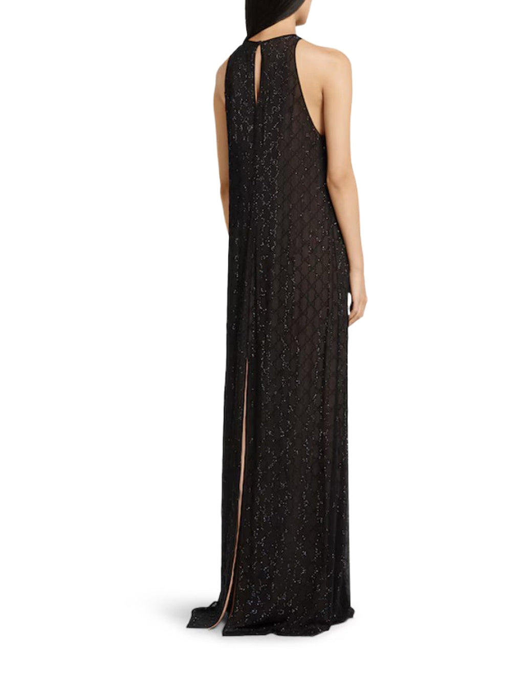 Silk Georgette Dress With Gg Monogram Gucci – Гарантія оригінальності – детальний вид