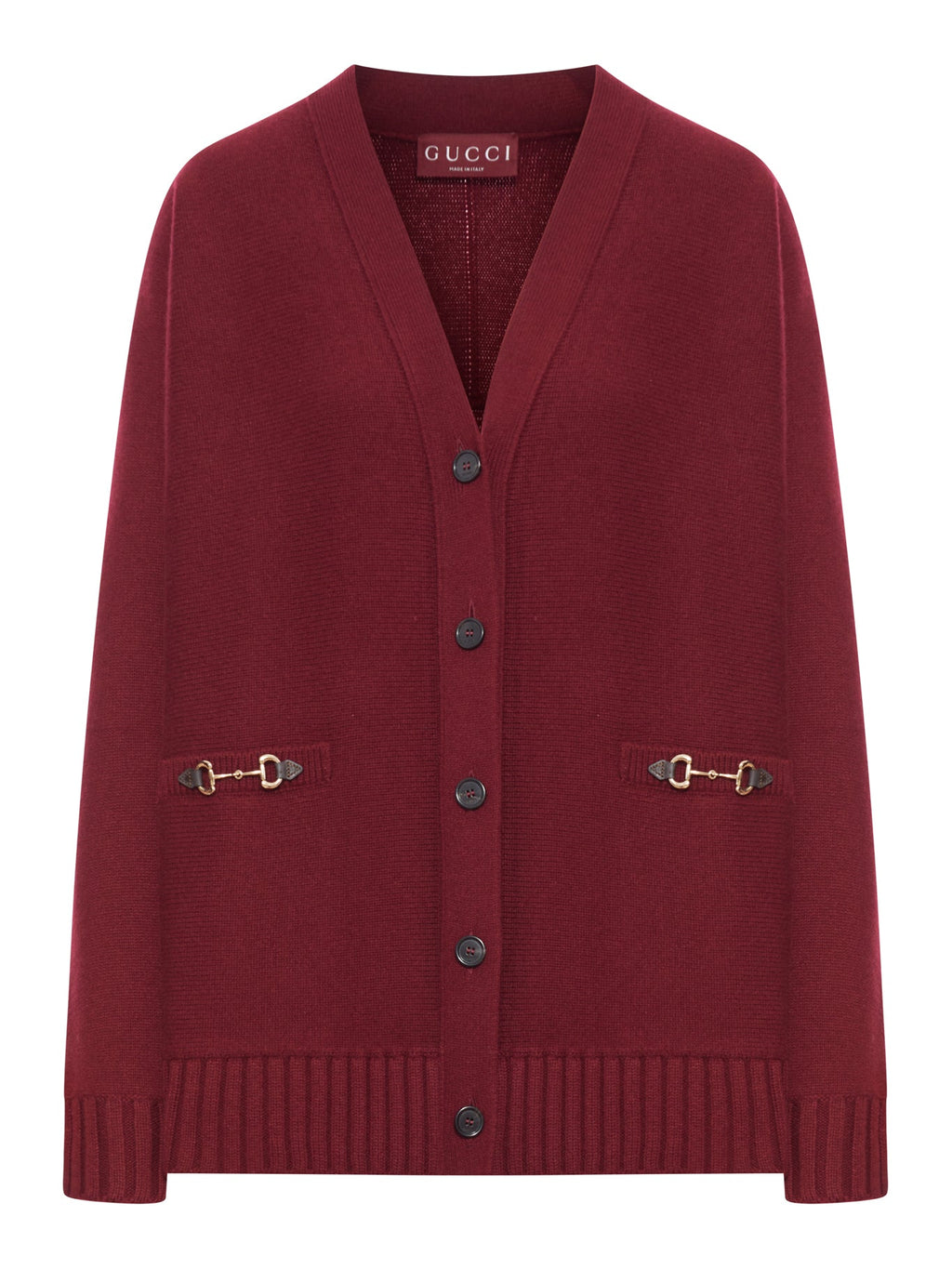 Wool Cardigan With Golden Clips Gucci – Гарантія оригінальності – боковий вид