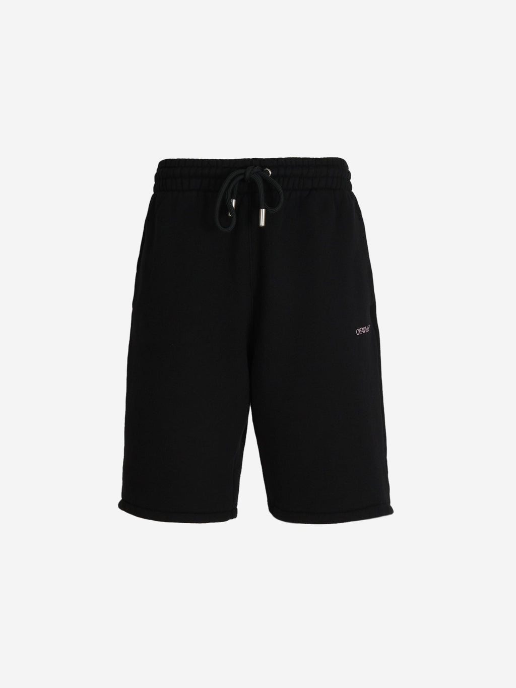 Logo Cotton Bermuda Shorts Off-white – Гарантія оригінальності – боковий вид