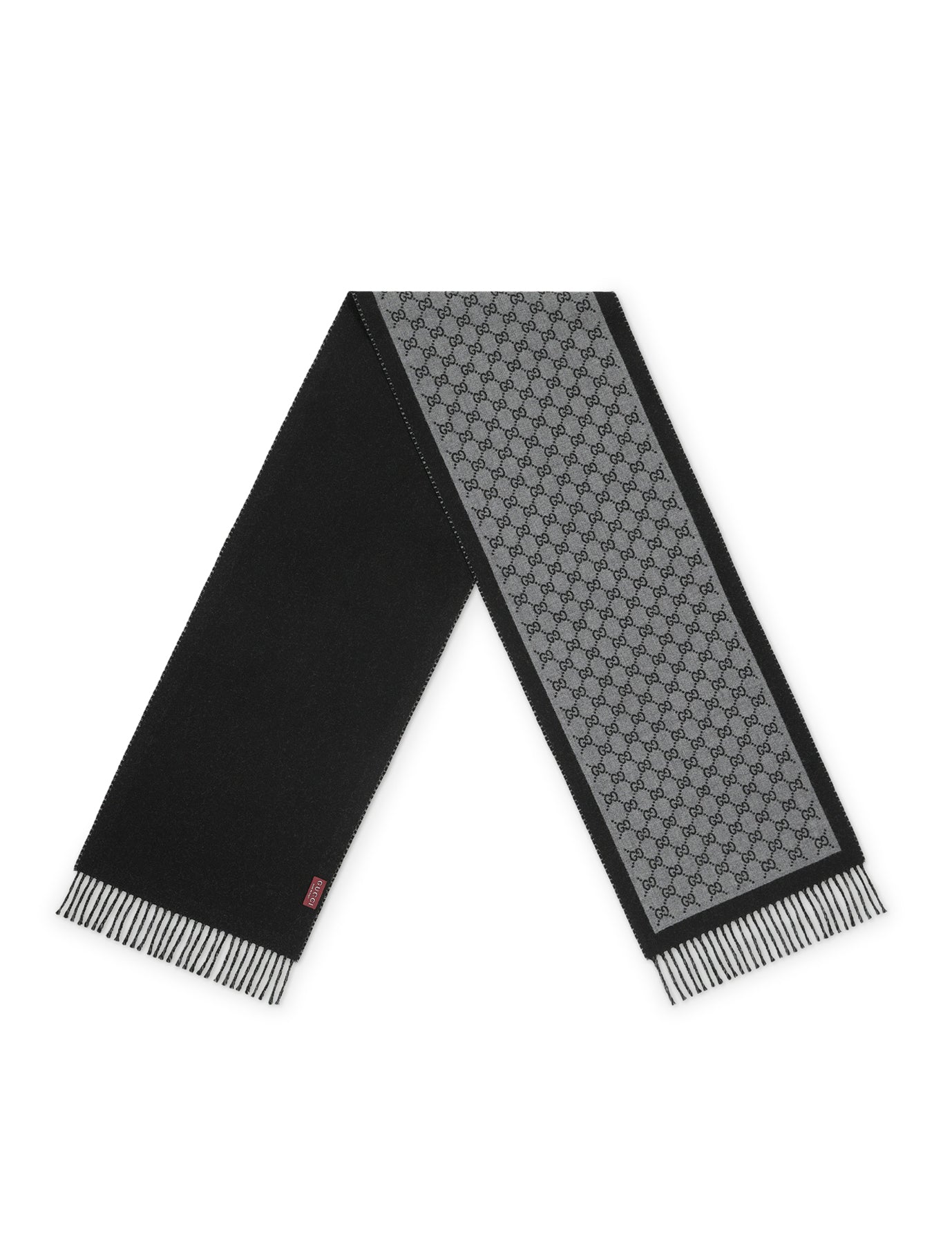 Gg Jacquard Wool Scarf Gucci оригінал – Купити в Україні – вид ззаду