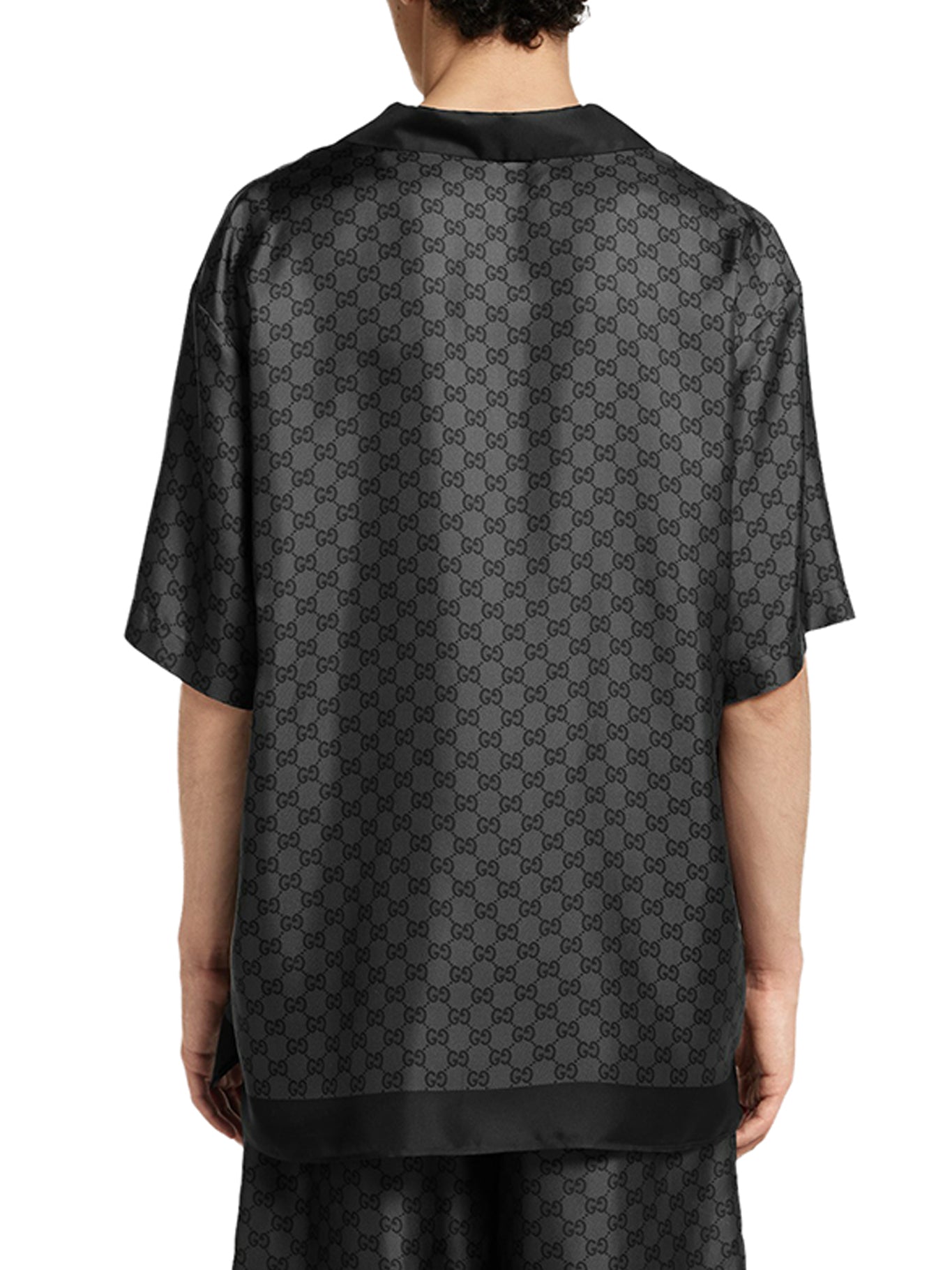 Silk Twill Bowling Shirt With Print Gucci – Гарантія оригінальності – збільшений вид