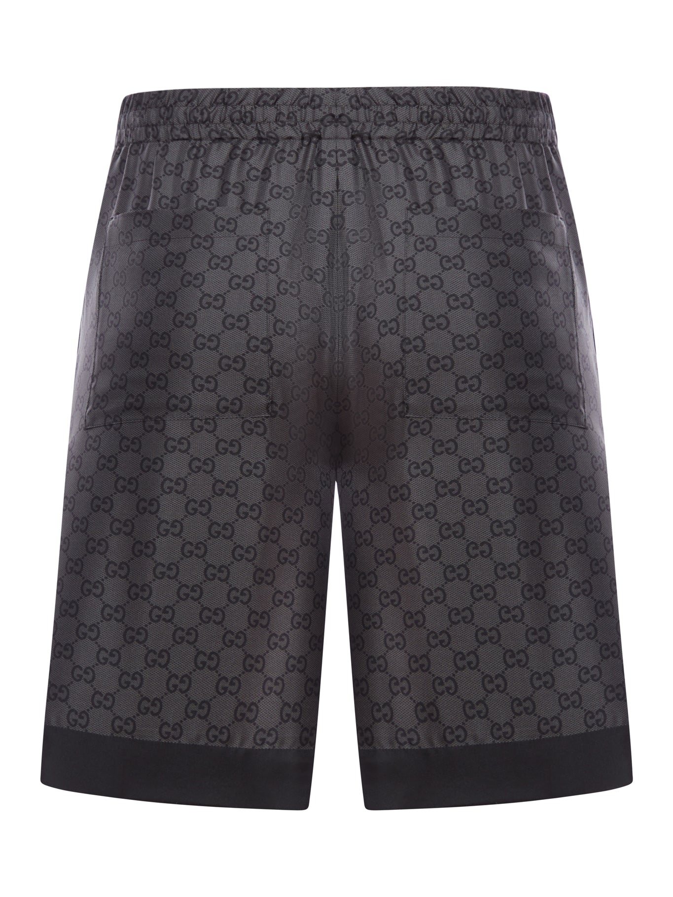 Оригінальна Printed Silk Twill Shorts Gucci – вид ззаду