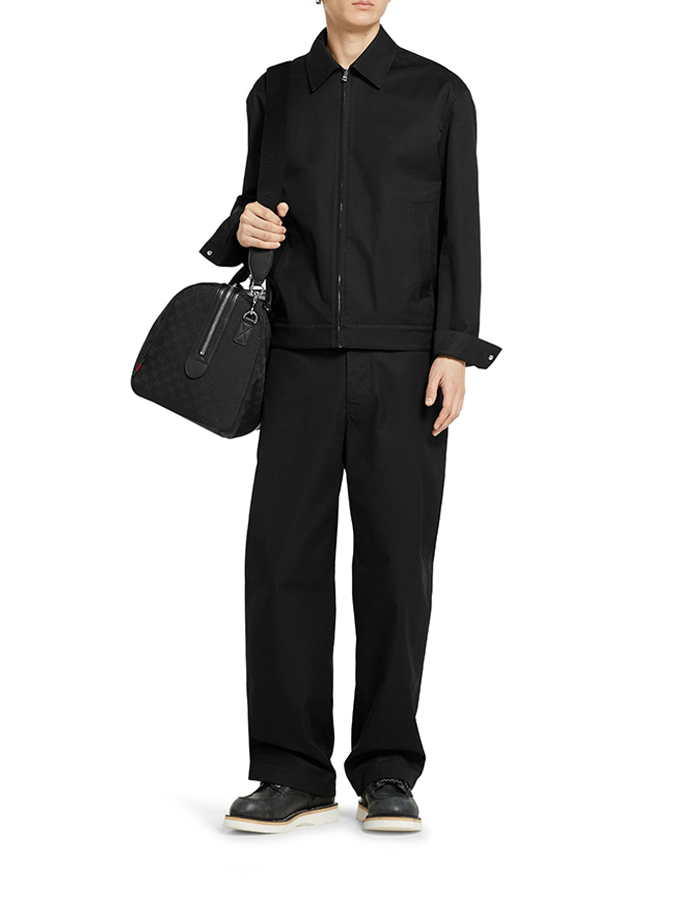 Оригінальна Cotton Twill Jacket With Web Detail Gucci – вид ззаду