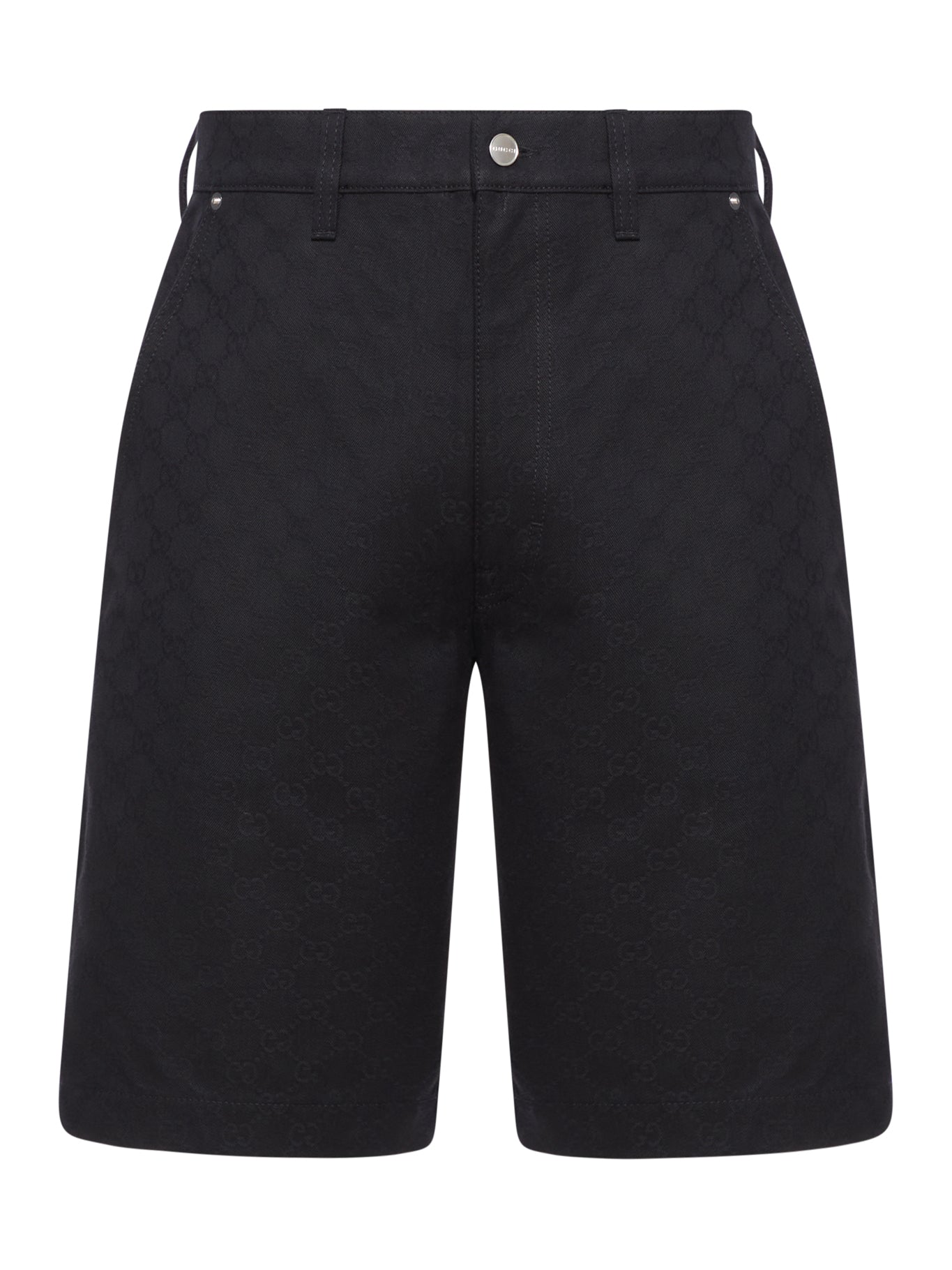 Jacquard Bermuda Shorts With Gg Monogram Gucci – Гарантія оригінальності – боковий вид