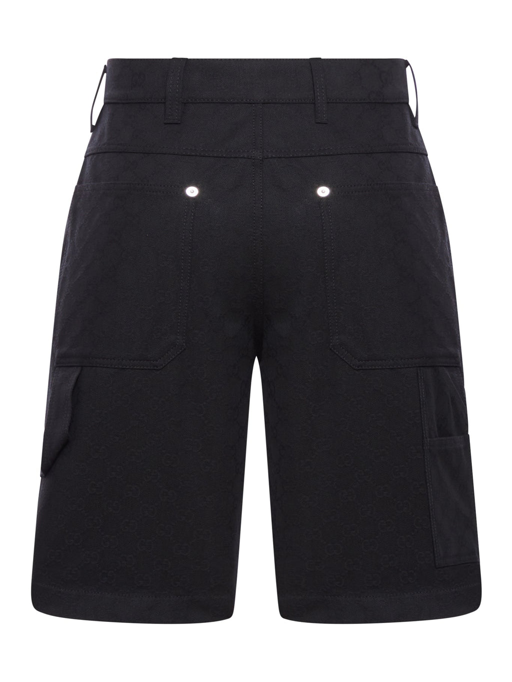 Jacquard Bermuda Shorts With Gg Monogram Gucci – Гарантія оригінальності – вид ззаду