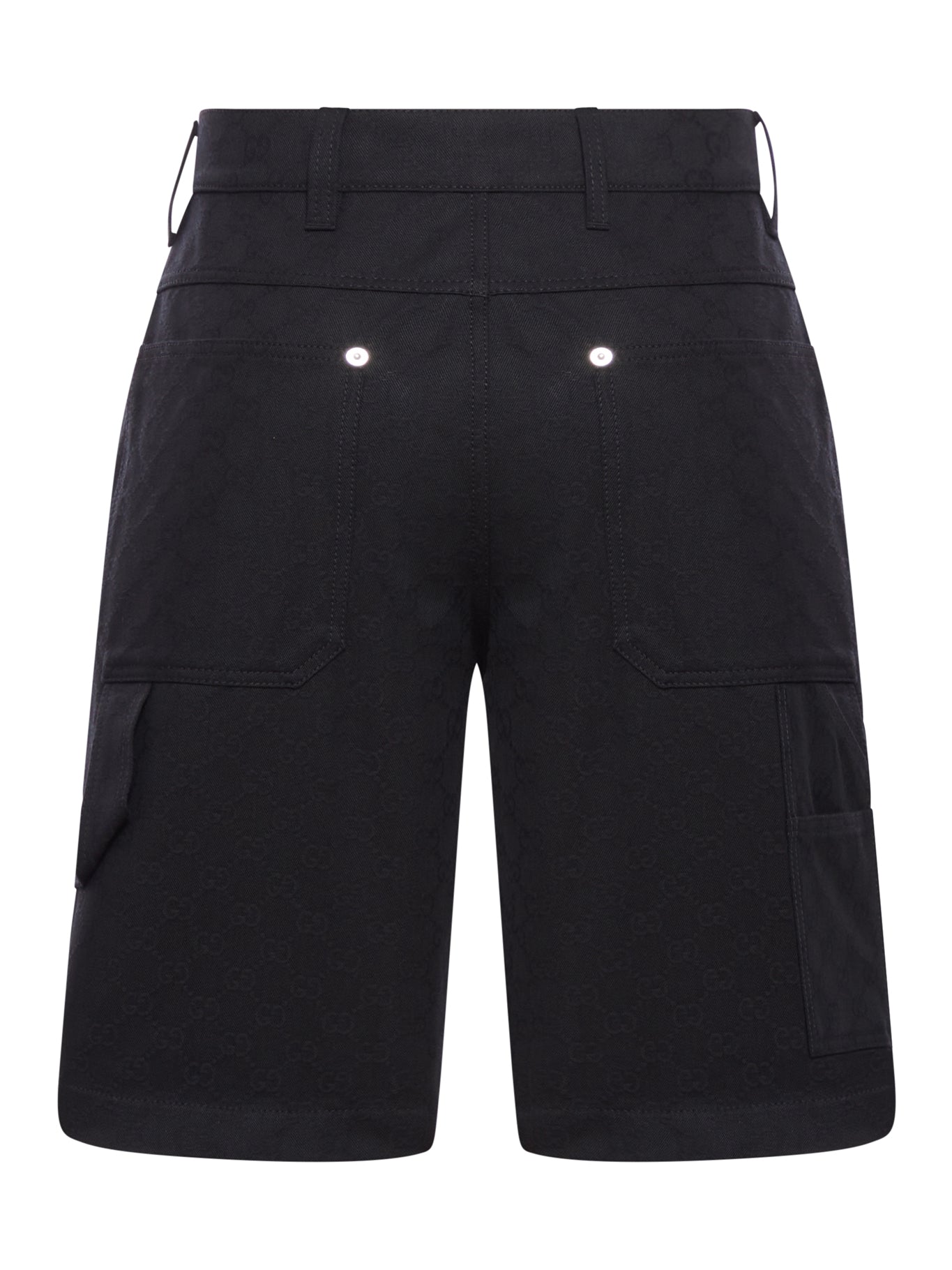 Jacquard Bermuda Shorts With Gg Monogram Gucci – Гарантія оригінальності – вид ззаду