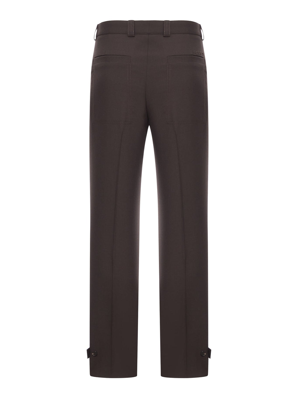 Tailored Wool Gabardine Trousers Gucci – Гарантія оригінальності – вид ззаду