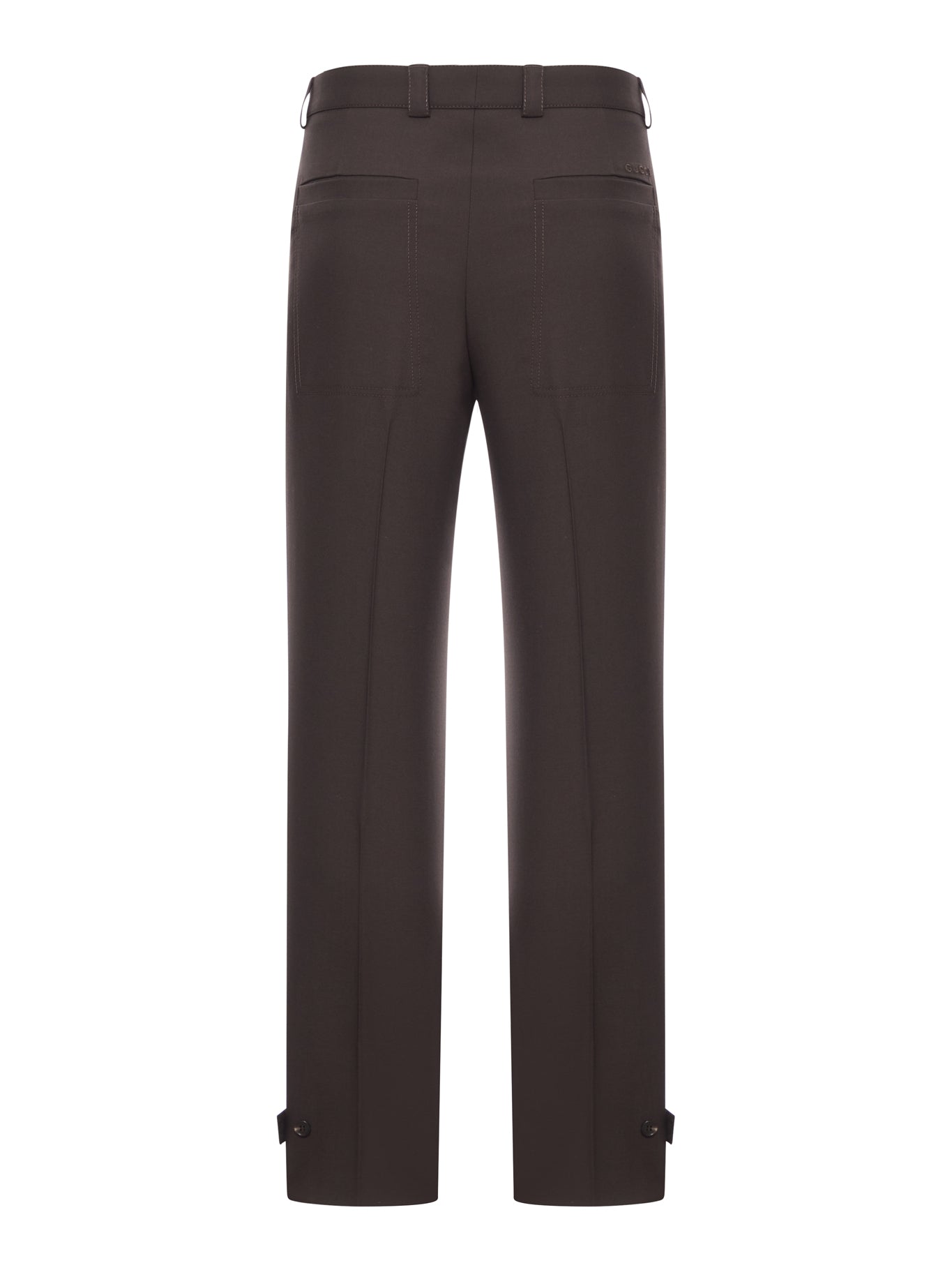 Tailored Wool Gabardine Trousers Gucci – Гарантія оригінальності – вид ззаду