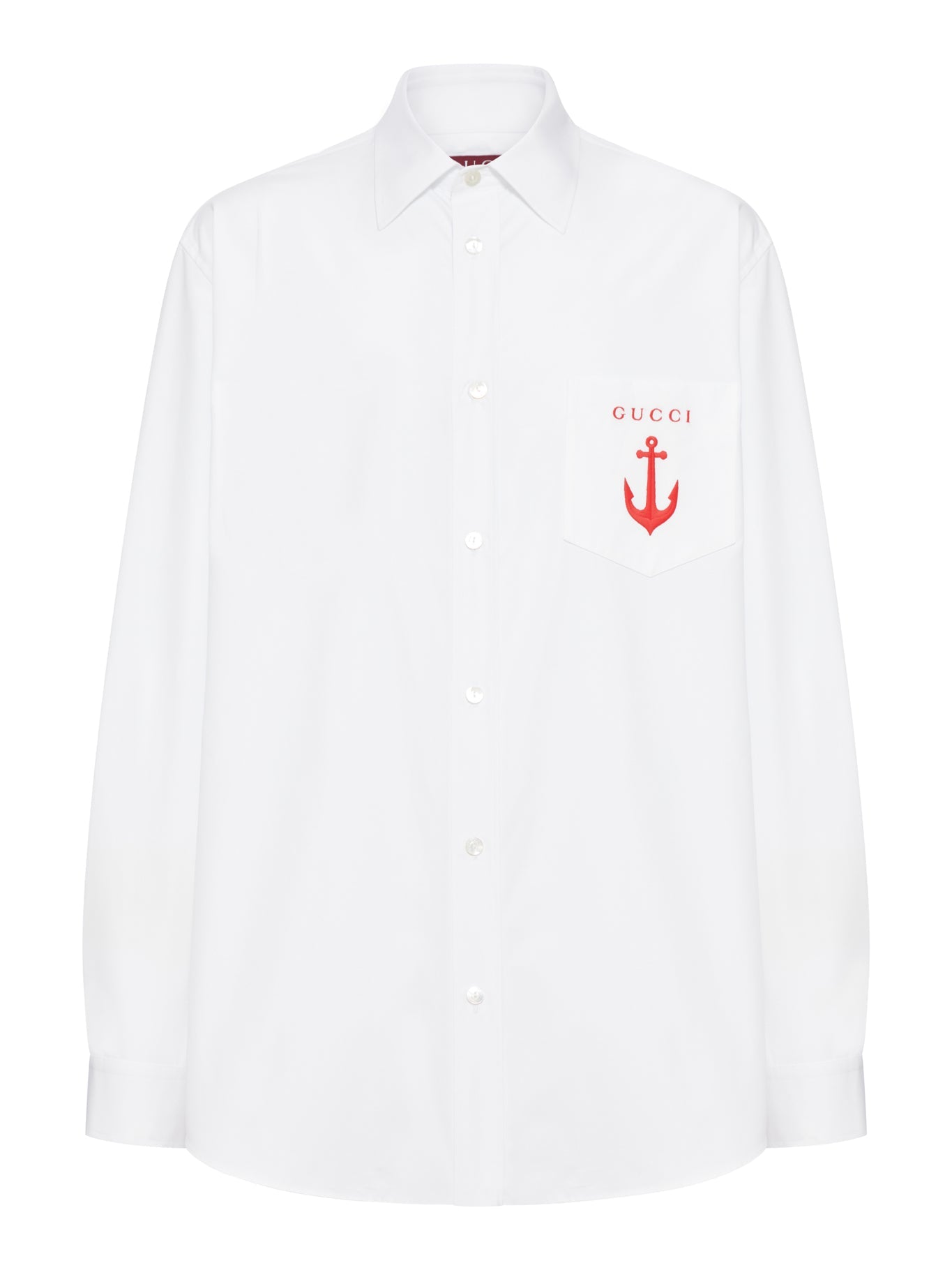 Cotton Shirt With Embroidery Gucci оригінал – Купити в Україні – боковий вид