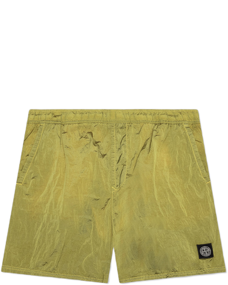 Nylon Metal Short - Yellow - STONE ISLAND (Background Removed)