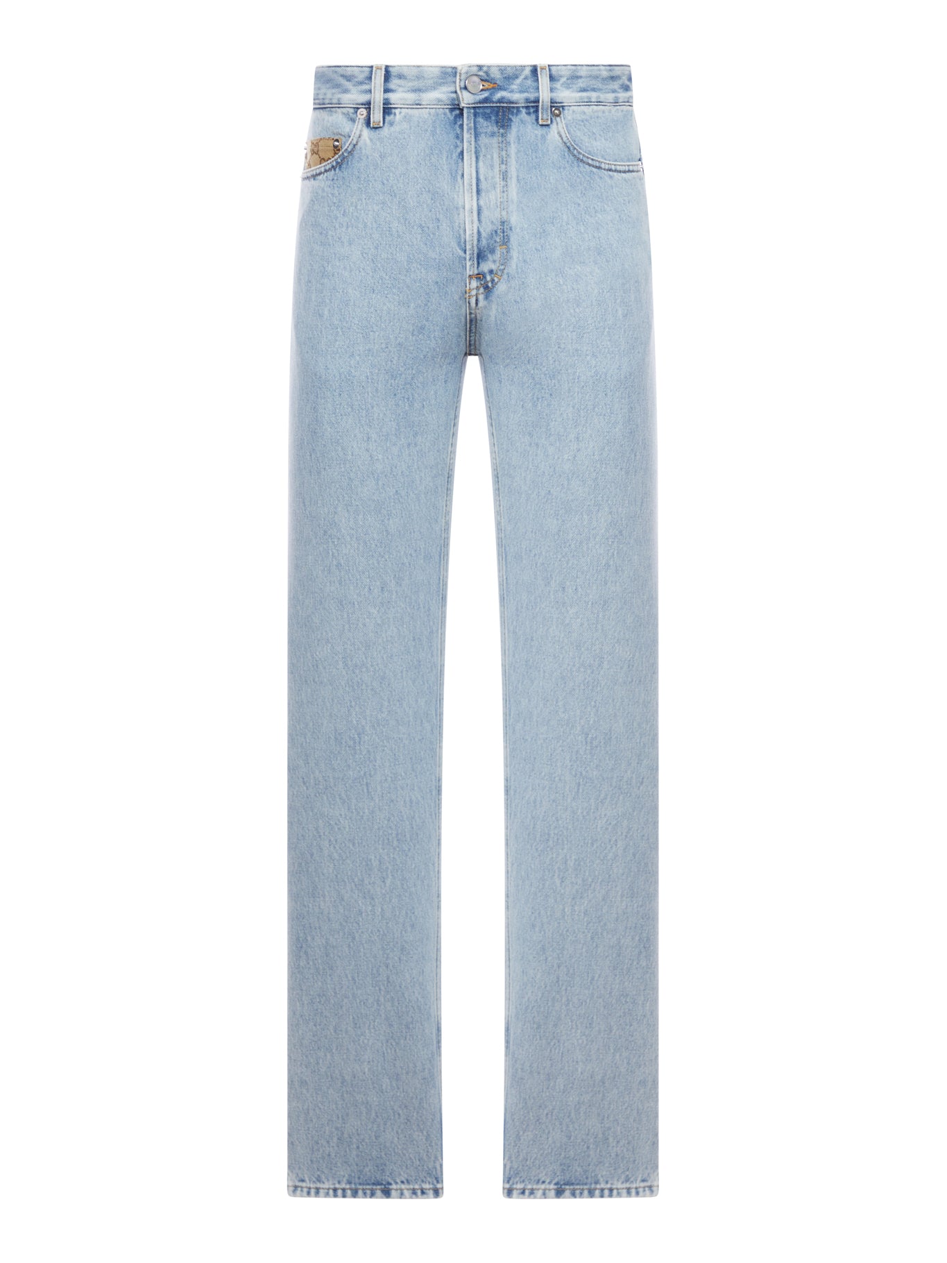 Délavé Denim Trousers With Gg Insert Gucci – Гарантія оригінальності – боковий вид
