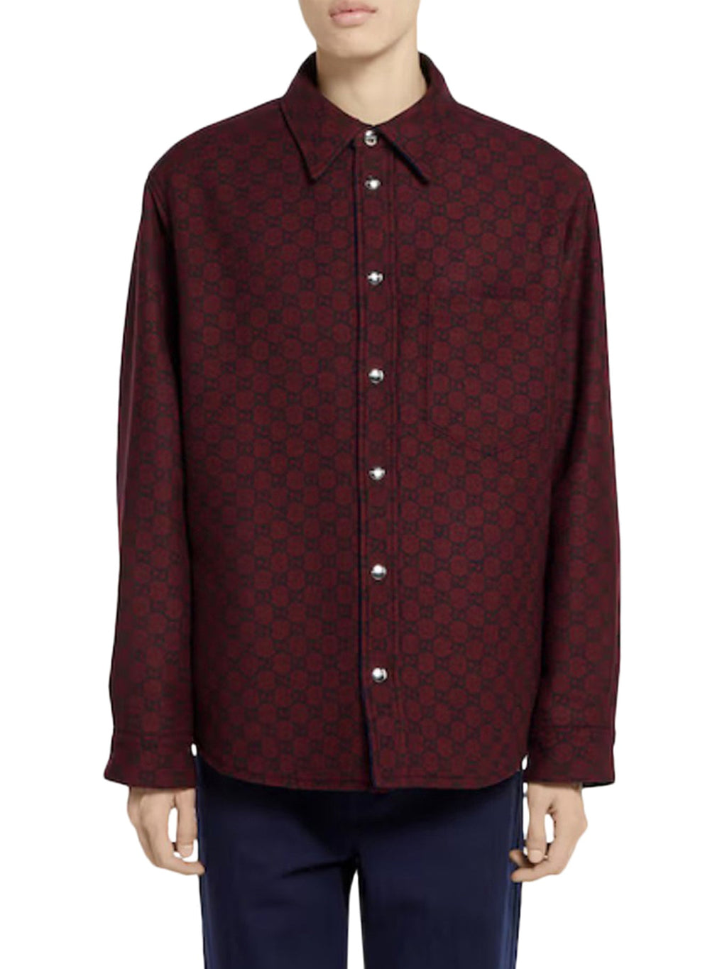 Reversible Denim And Flannel Shirt Gucci – Гарантія оригінальності – детальний вид