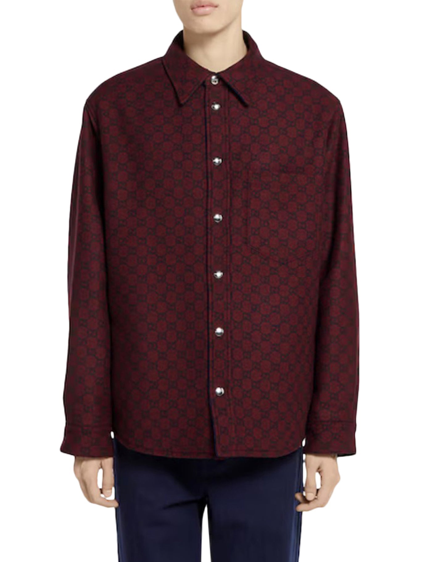 Reversible Denim And Flannel Shirt Gucci – Гарантія оригінальності – детальний вид