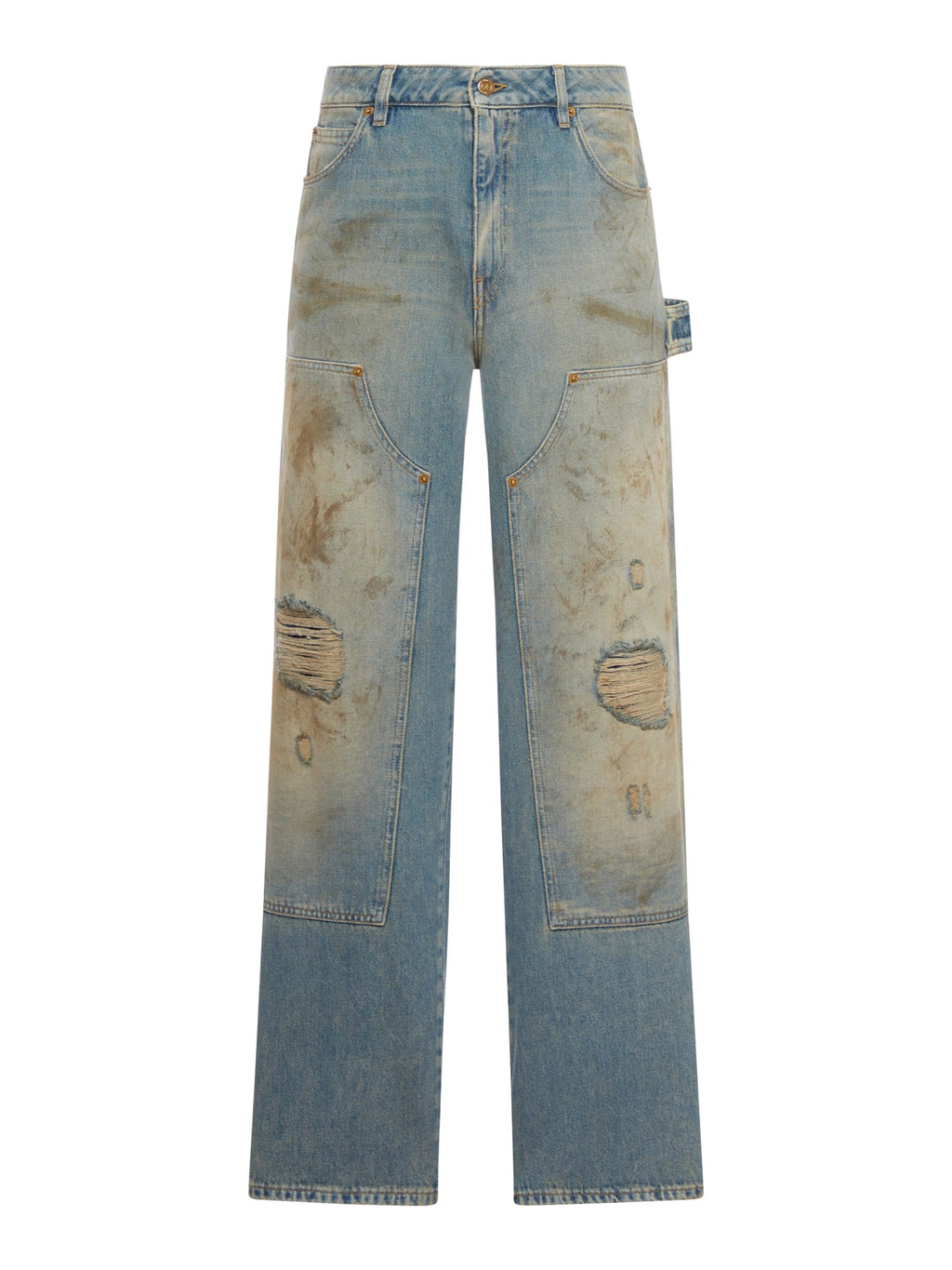 Оригінальна Sand Wash Jeans With A Distressed Effect Golden goose – боковий вид