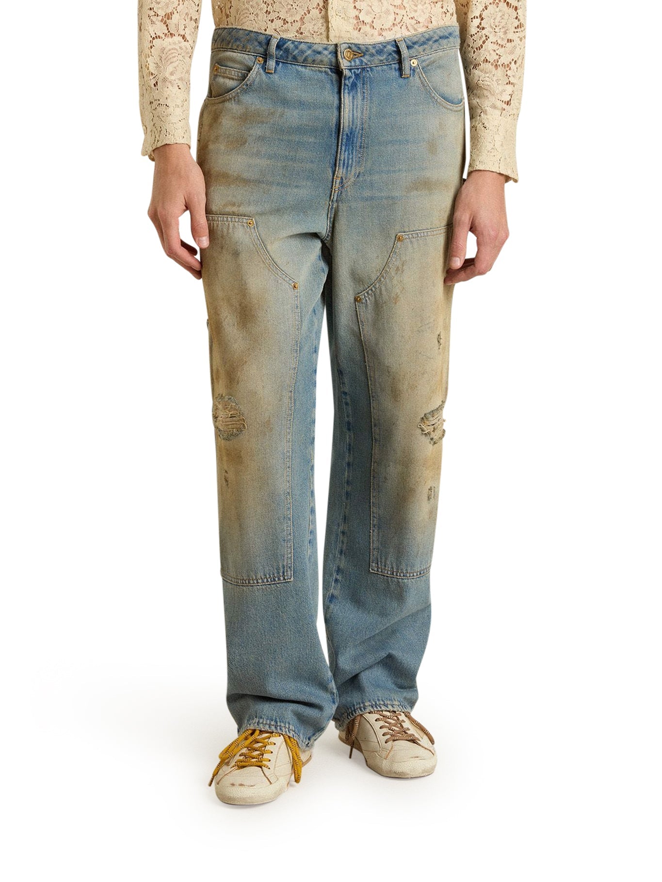 Оригінальна Sand Wash Jeans With A Distressed Effect Golden goose – детальний вид