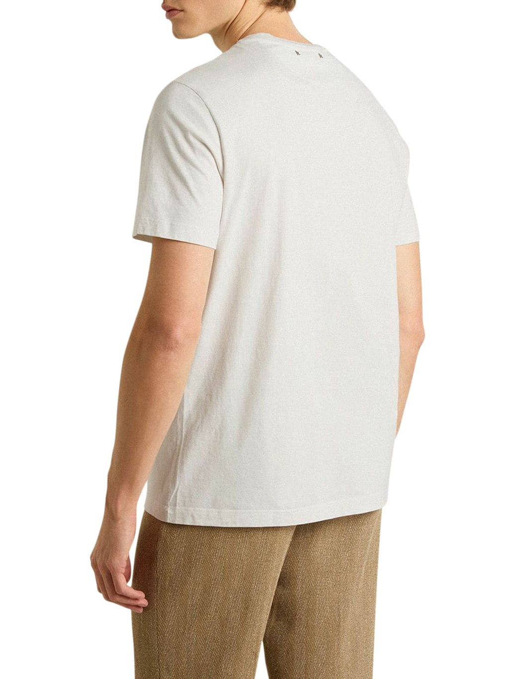 Оригінальна Journey Lightweight Cotton Jersey T-Shirt With Print Golden goose – збільшений вид
