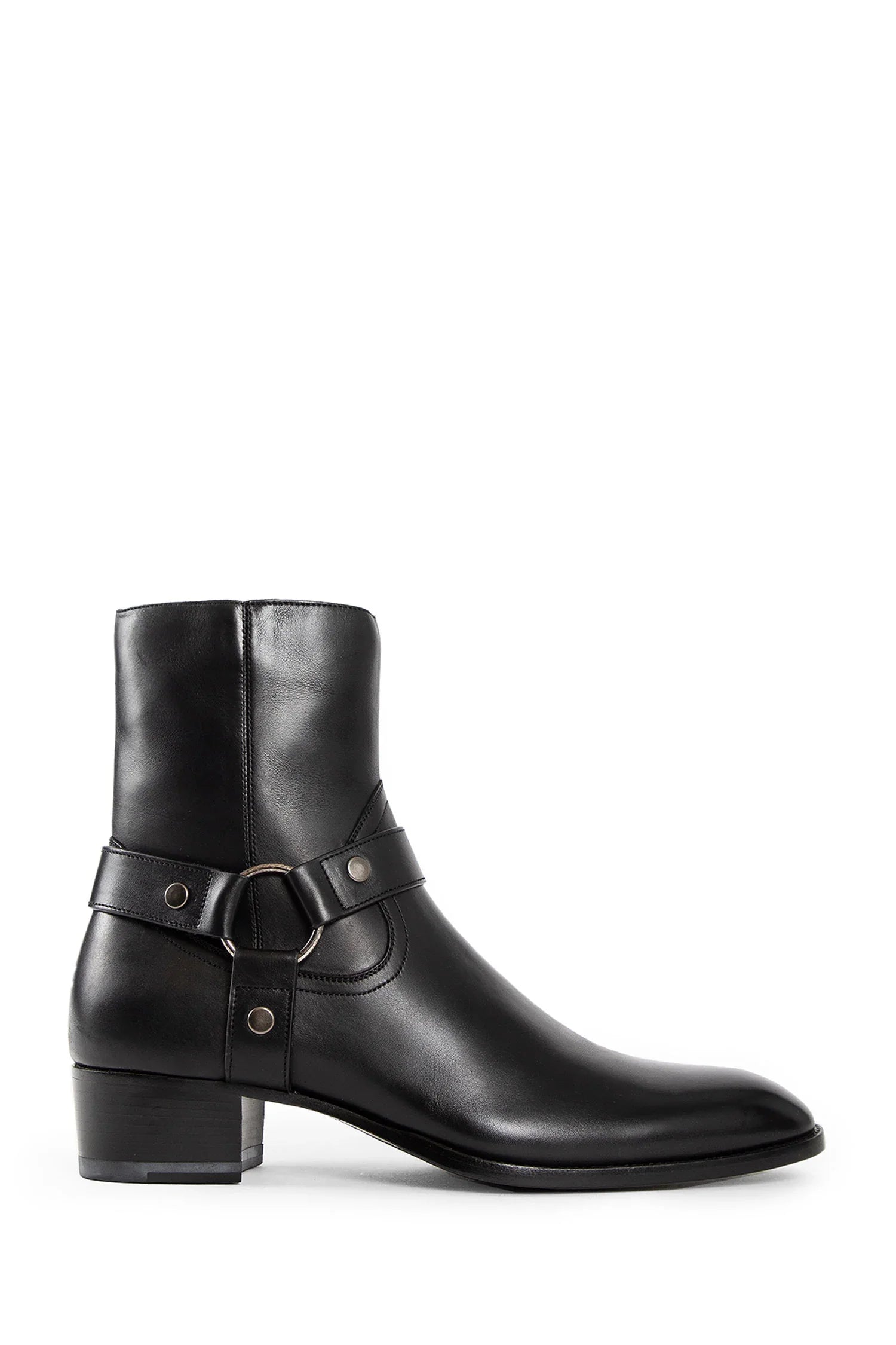 Оригінальна Wyatt Harness Boots In Smooth Leather Saint laurent – боковий вид