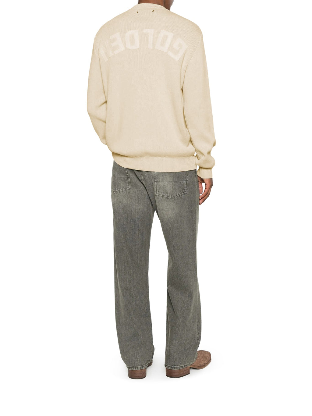 Crew Neck Cotton Sweater Golden goose – Гарантія оригінальності – детальний вид