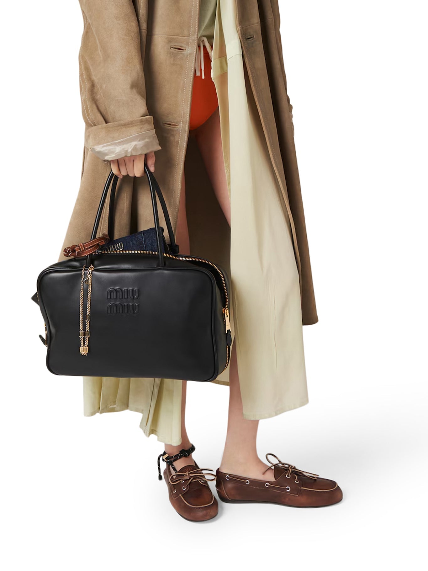 Beau Leather Bag Miu miu – Гарантія оригінальності – вид ззаду