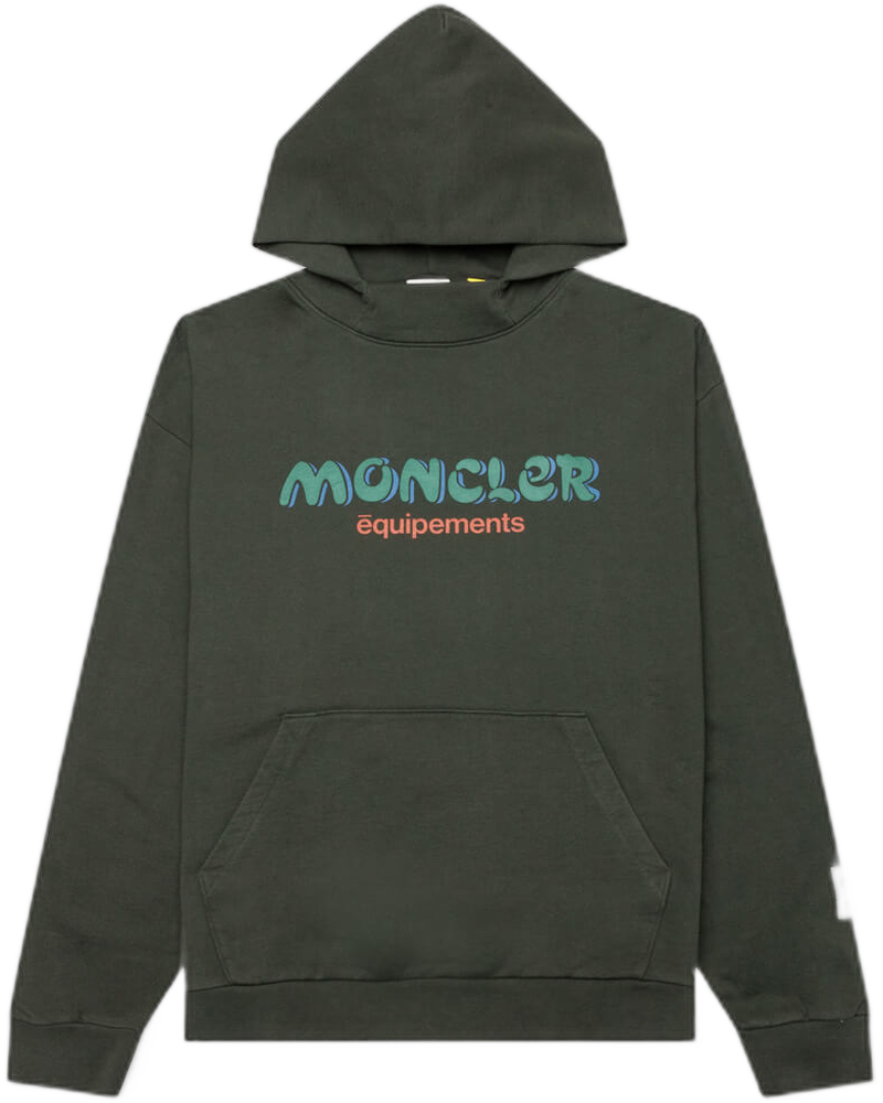 Moncler Genius x Salehe Bembury Logo Hoodie - Olive - MONCLER (Background Removed)