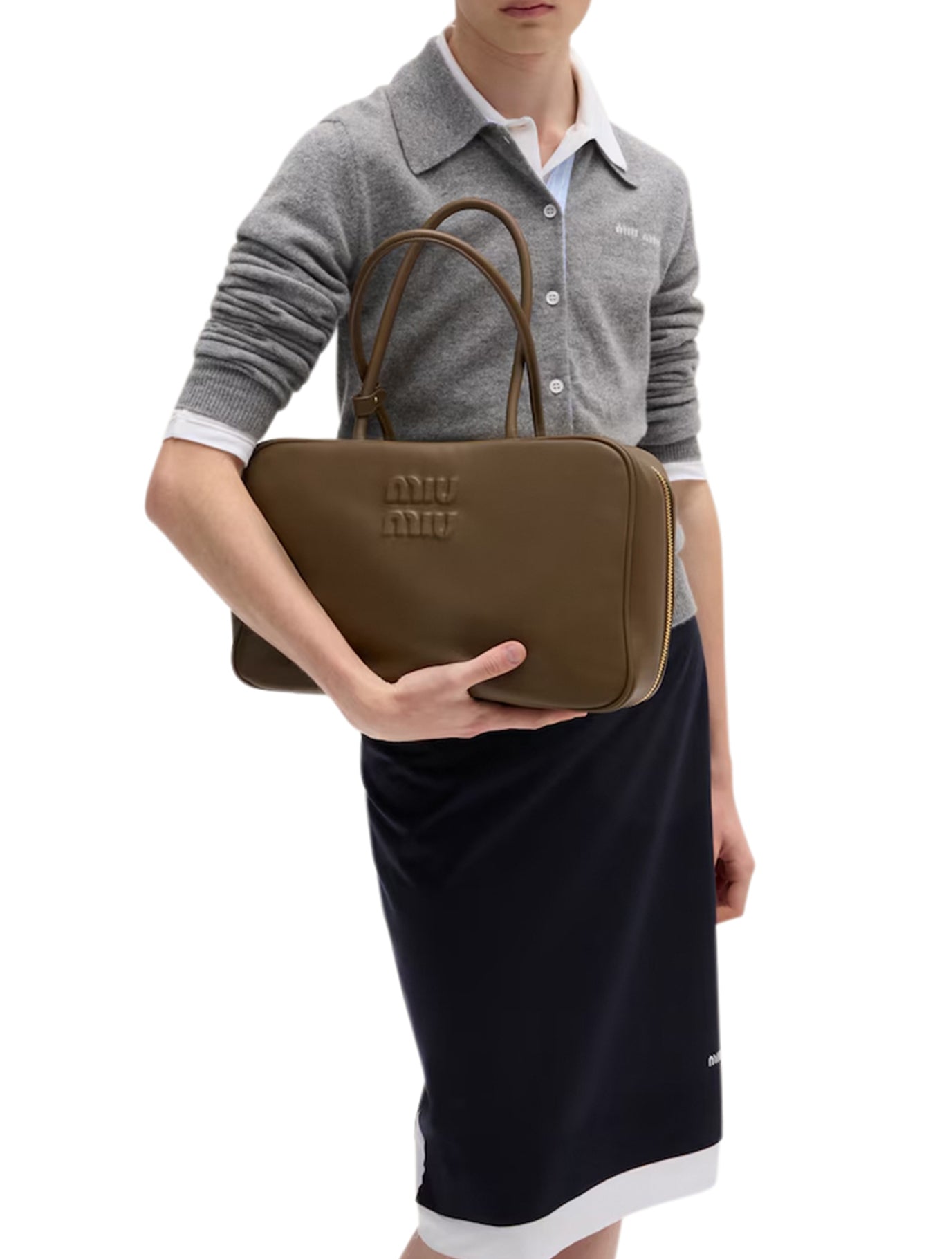 Beau Leather Bag Miu miu – Гарантія оригінальності – вид ззаду