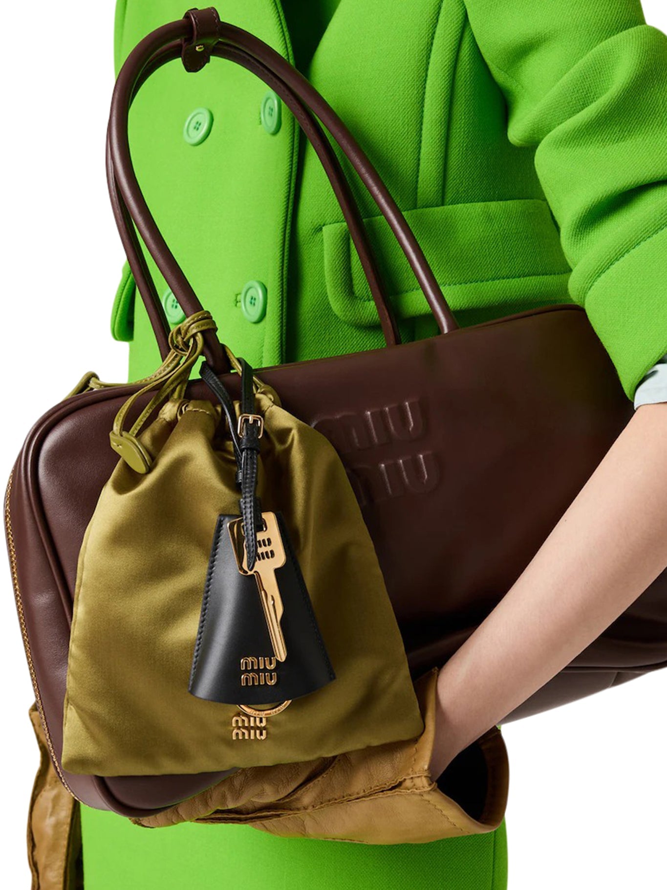 Beau Leather Bag Miu miu – Гарантія оригінальності – детальний вид