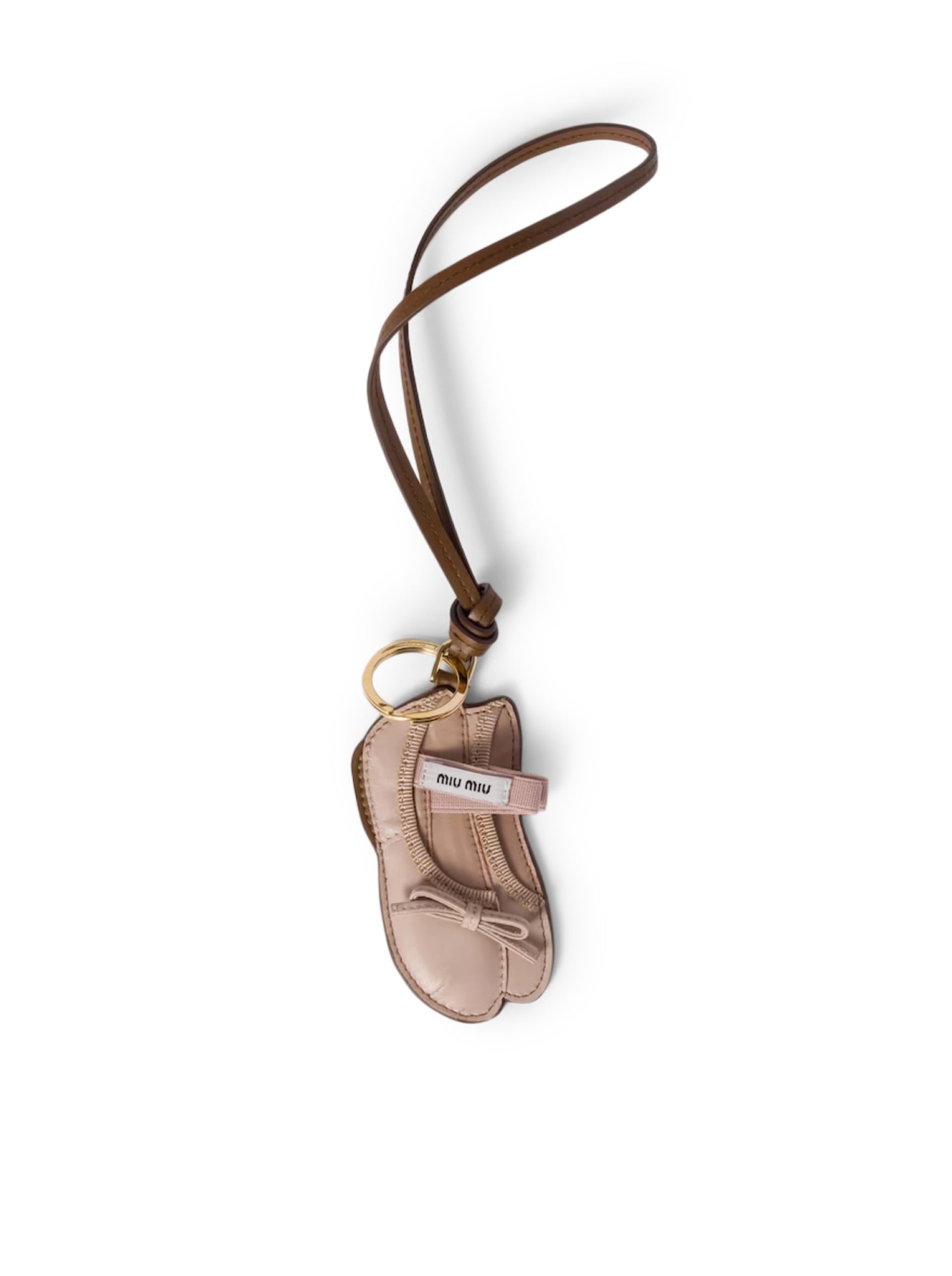 Оригінальна Trick Miu Ballet Leather Key Ring Miu miu – боковий вид