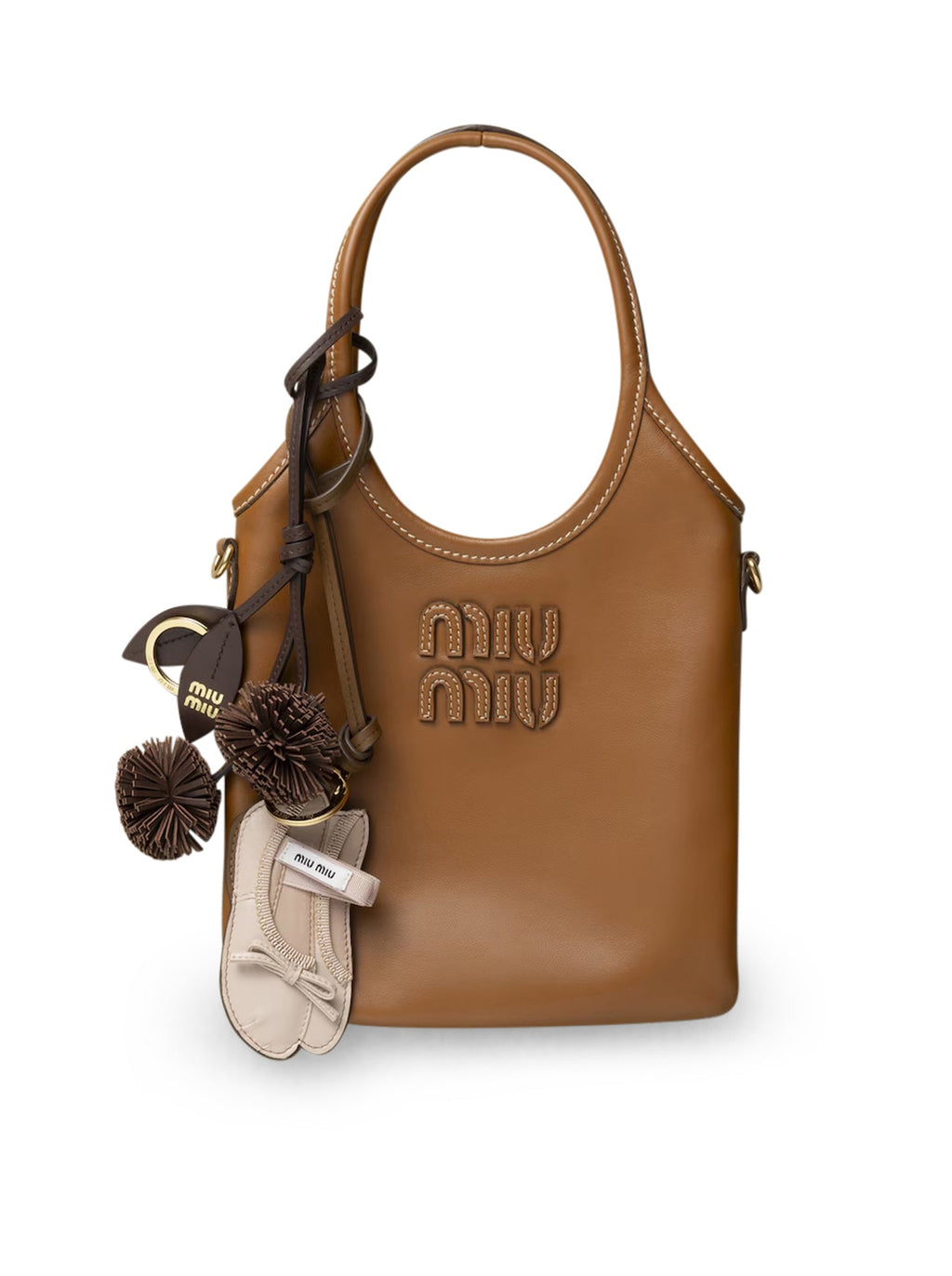 Оригінальна Trick Miu Ballet Leather Key Ring Miu miu – вид ззаду