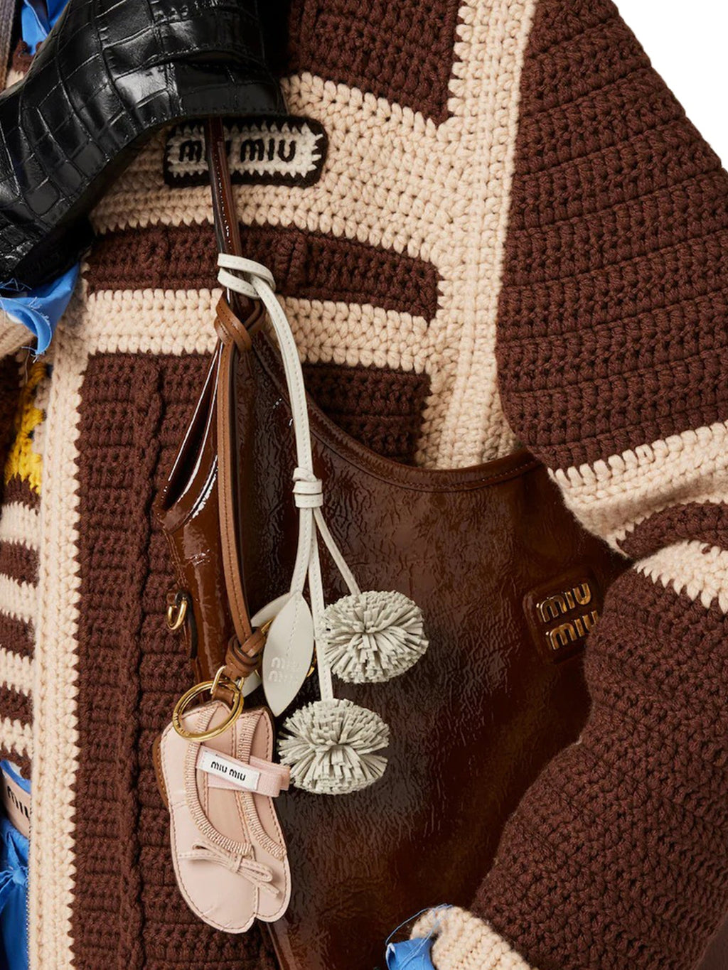 Оригінальна Trick Miu Ballet Leather Key Ring Miu miu – детальний вид