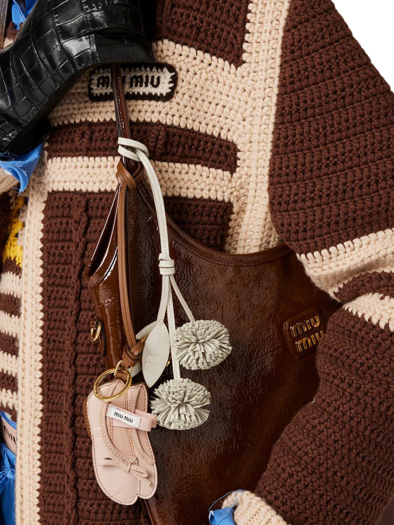 Оригінальна Trick Miu Ballet Leather Key Ring Miu miu – детальний вид